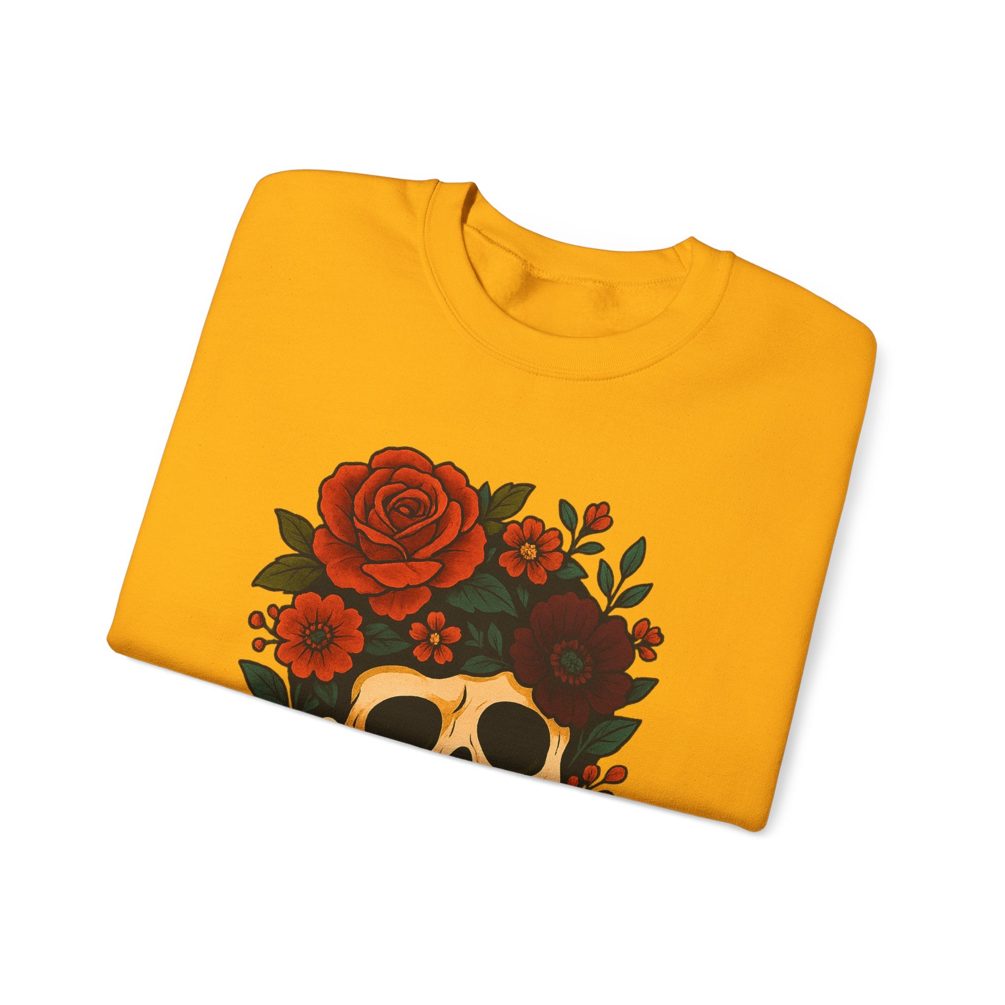 Floral Skull Halloween Sweatshirt