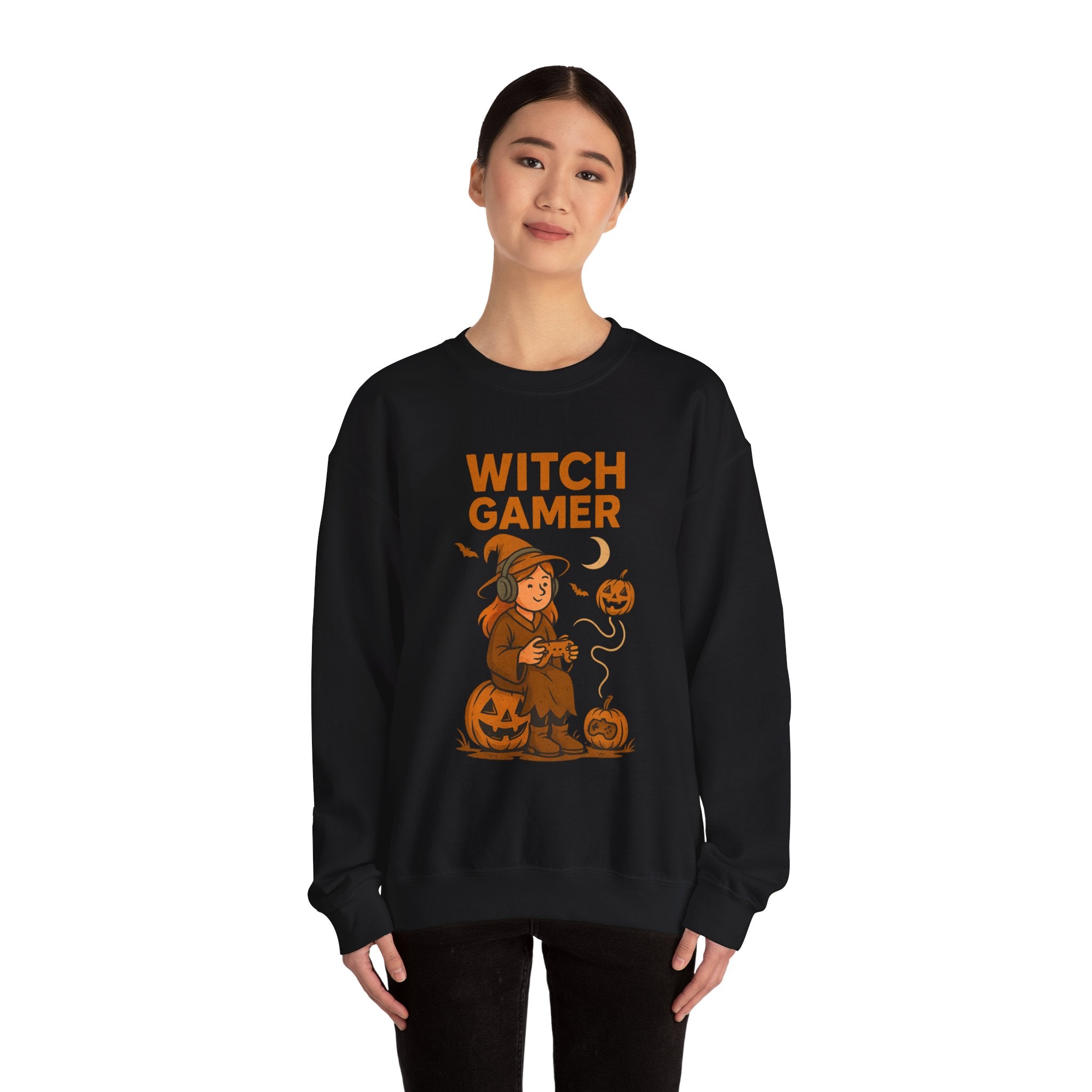 Witch Gamer Halloween Sweatshirt