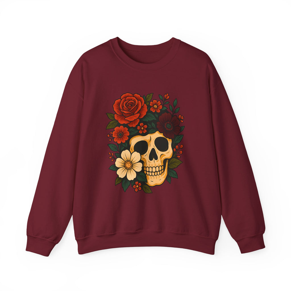 Floral Skull Halloween Sweatshirt