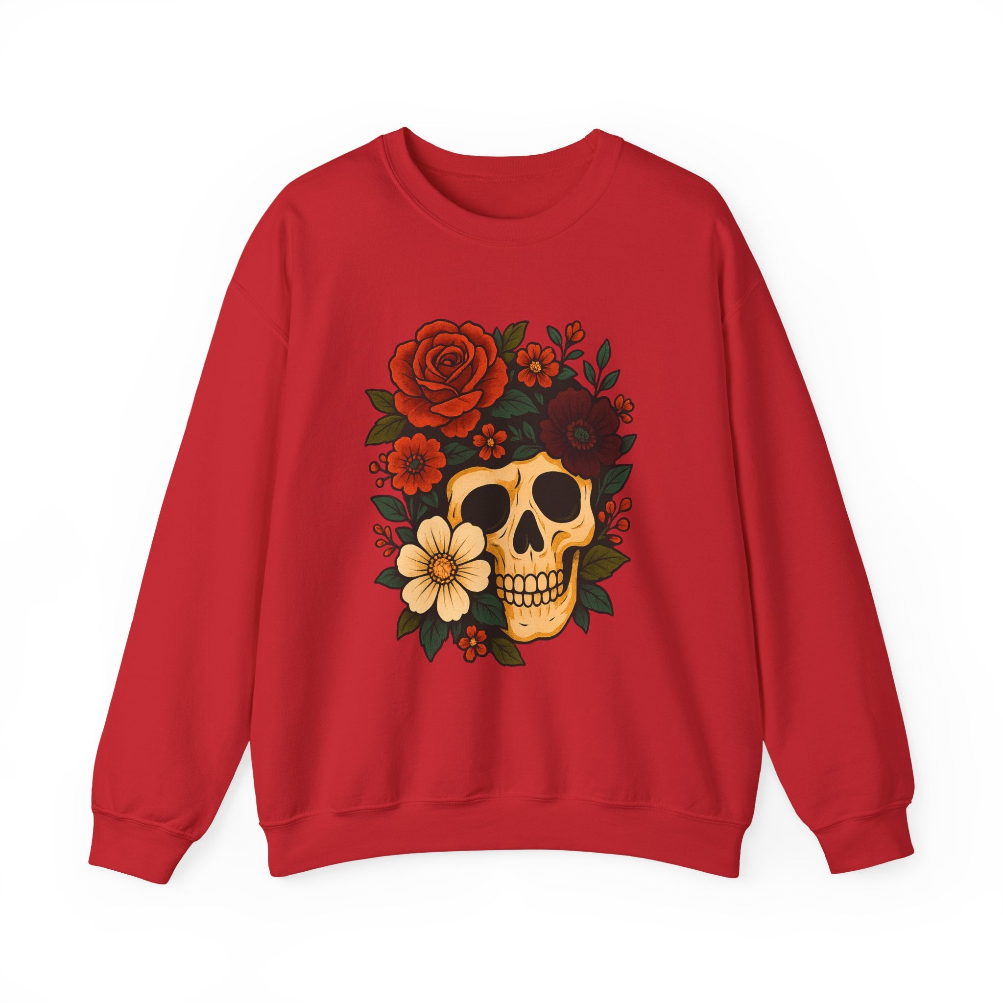 Floral Skull Halloween Sweatshirt