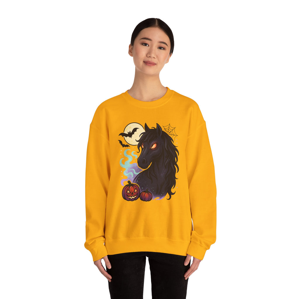 Gothic Horse Under Moonlight Spooky Sweatshirt