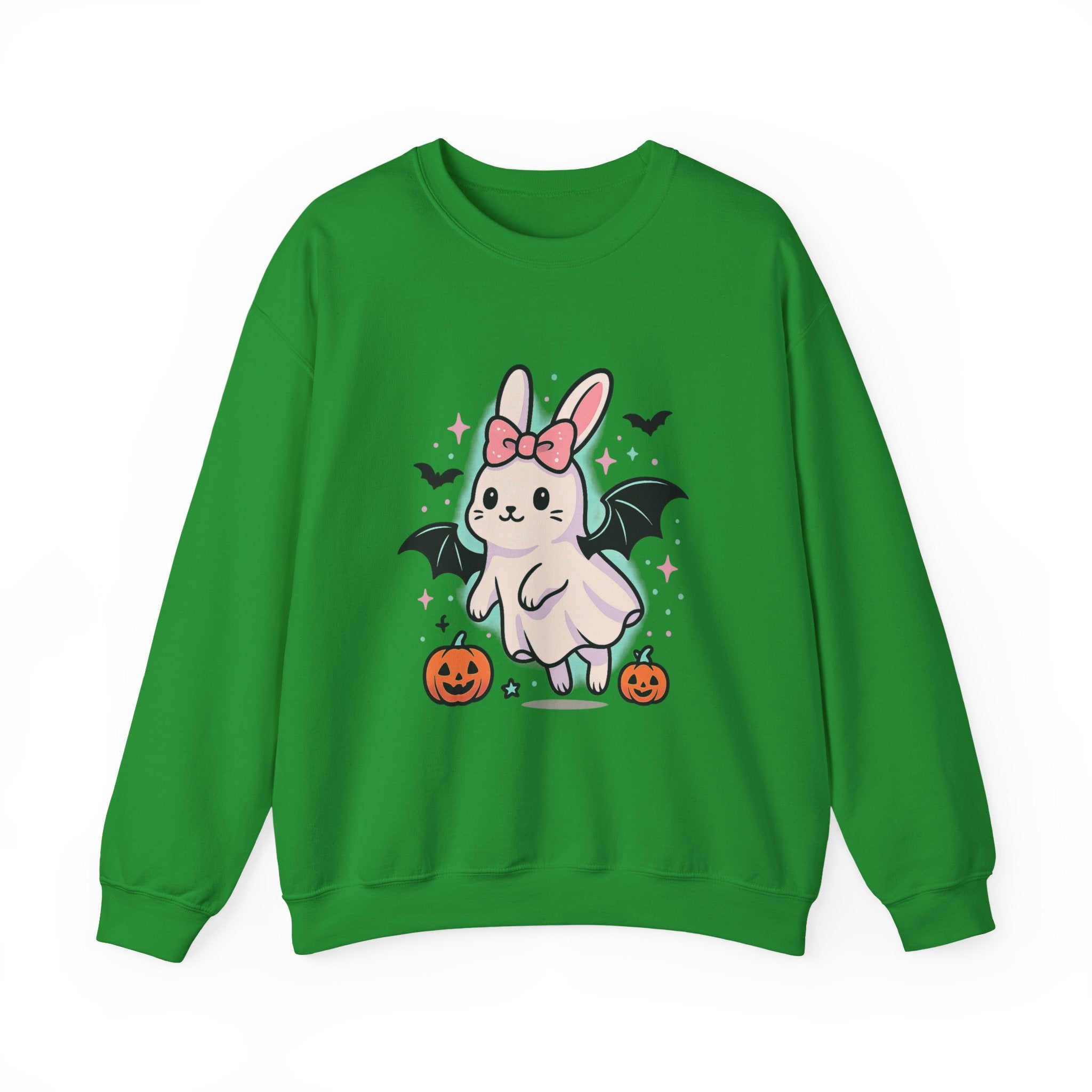 Cute Ghost Bunny with Bat Wings Sweatshirt