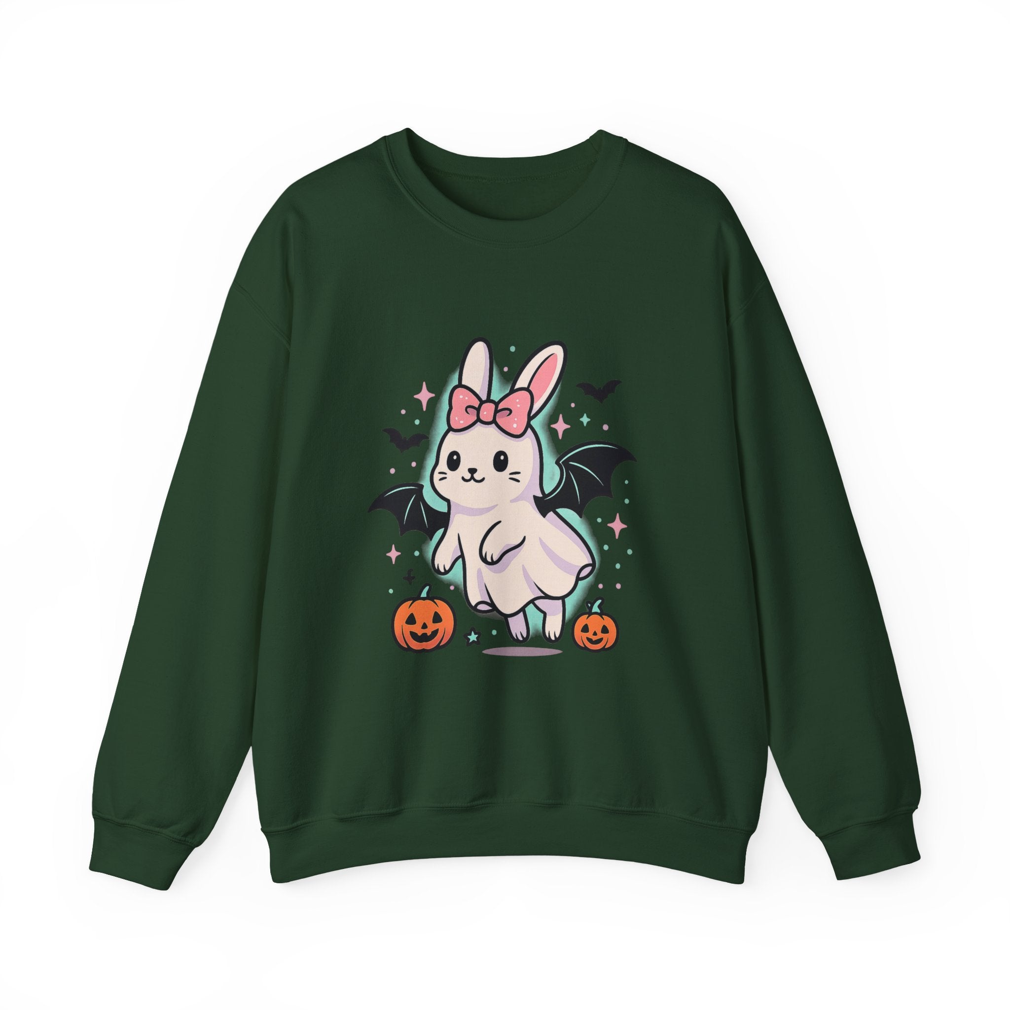Cute Ghost Bunny with Bat Wings Sweatshirt