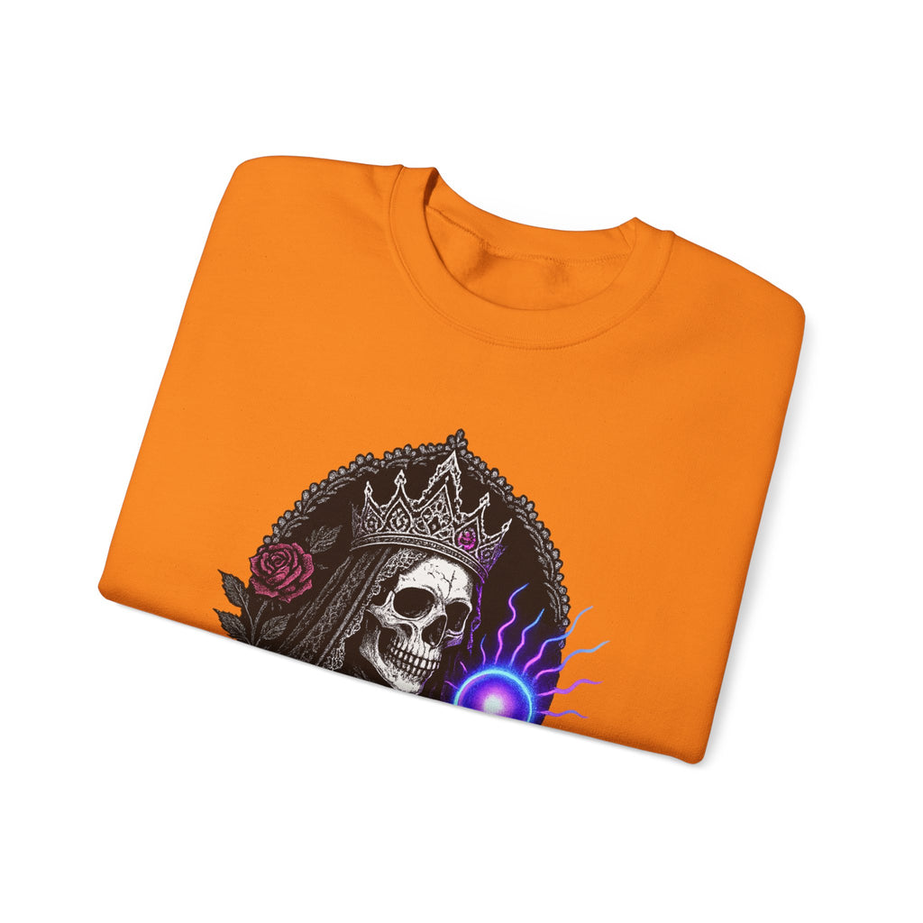 Gothic Skull Queen with Neon Aura