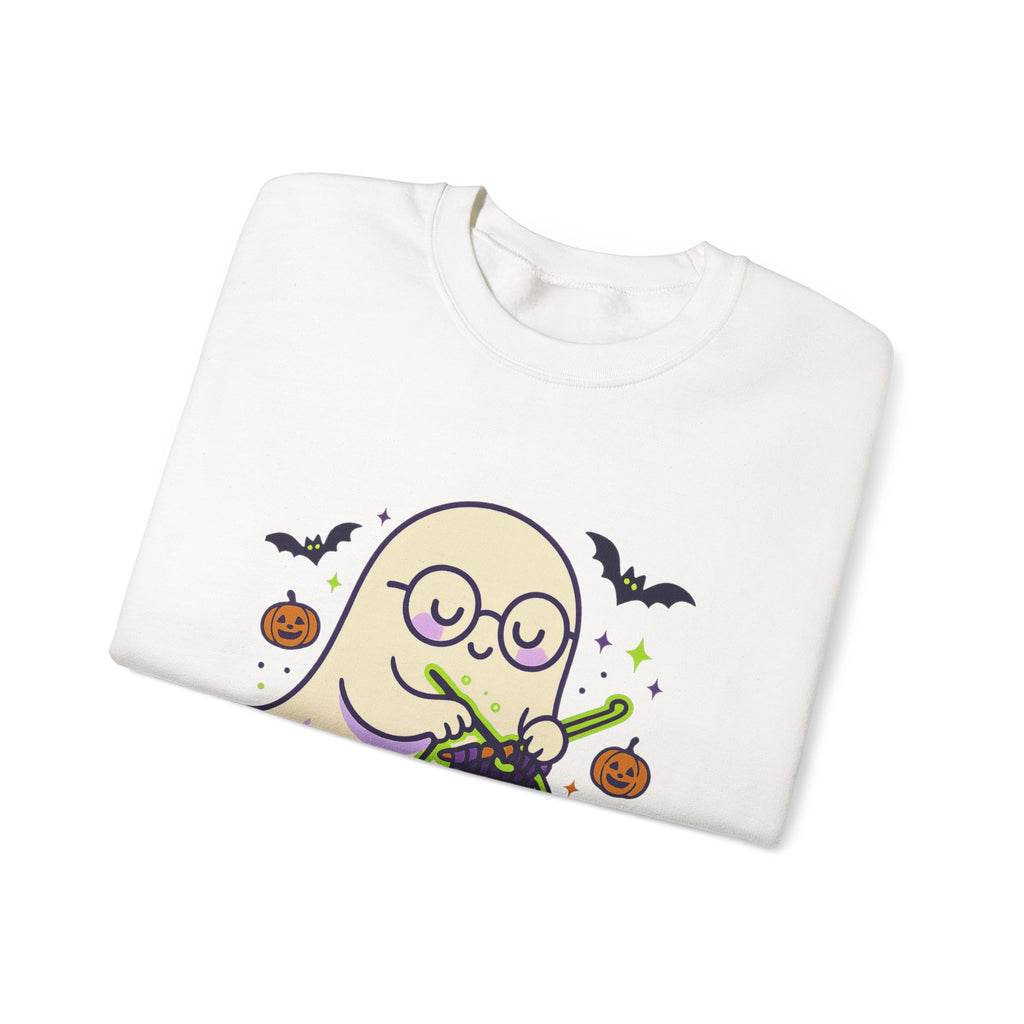 Crocheting Ghost with Halloween Charm Sweatshirt