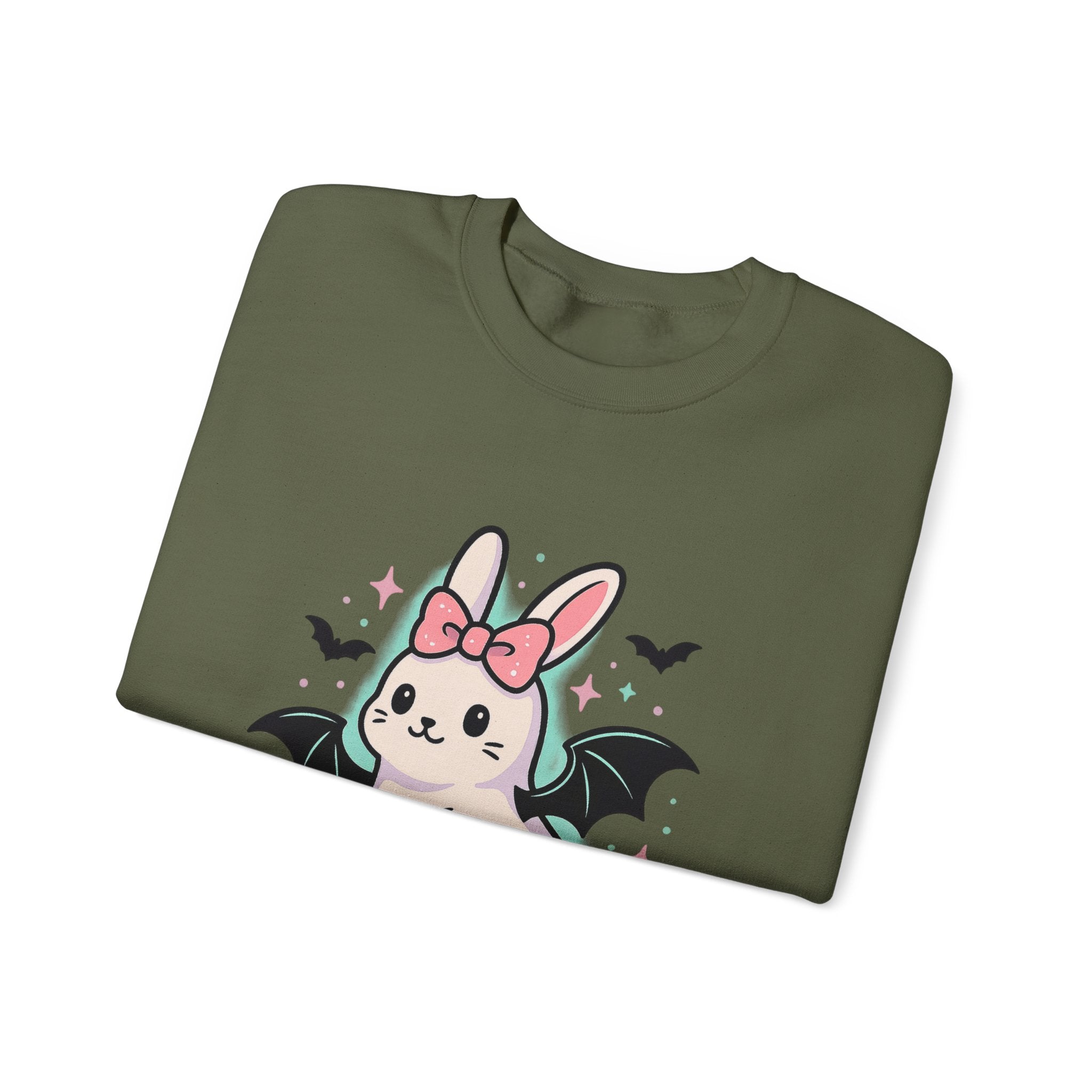 Cute Ghost Bunny with Bat Wings Sweatshirt