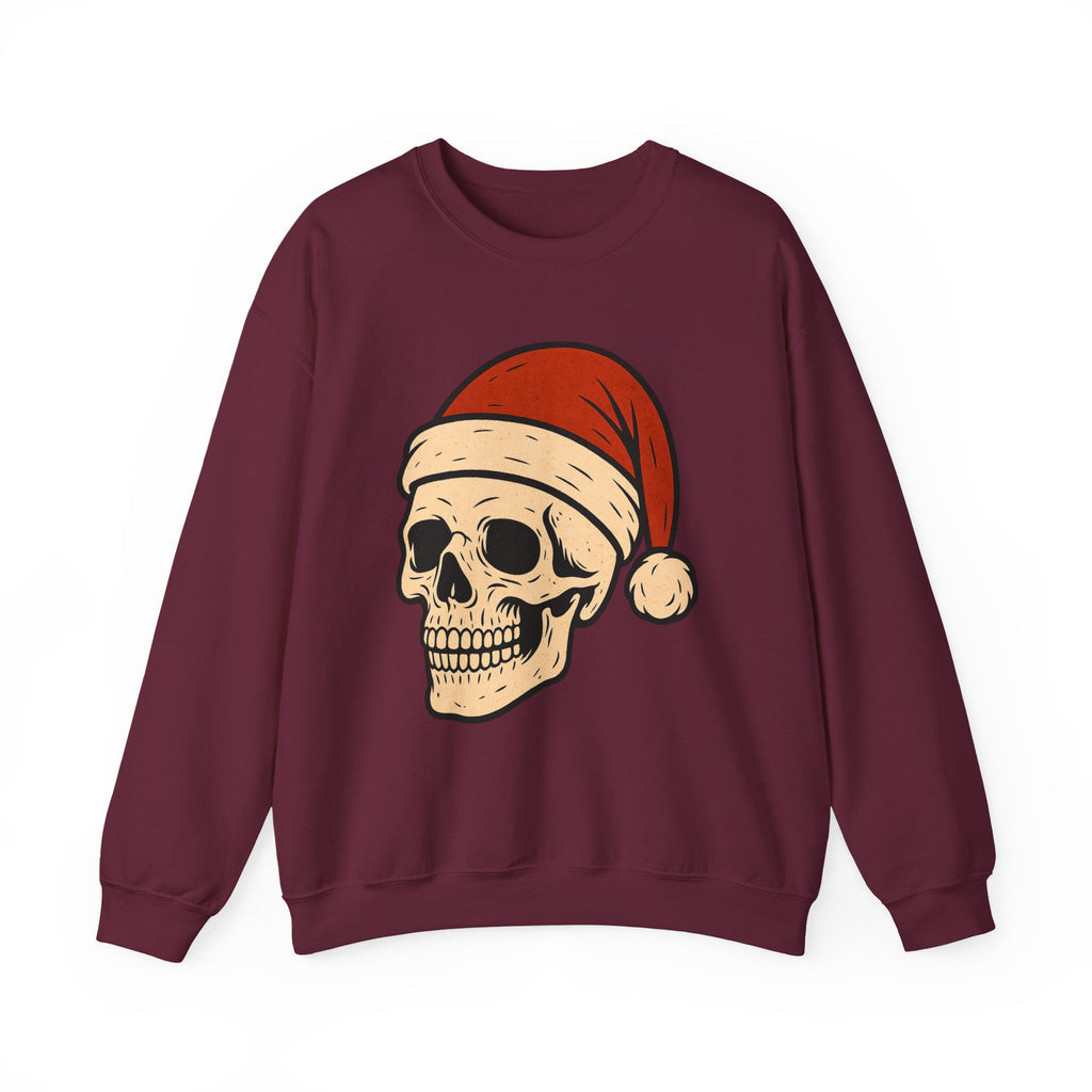 Skull with Santa Hat Sweatshirt