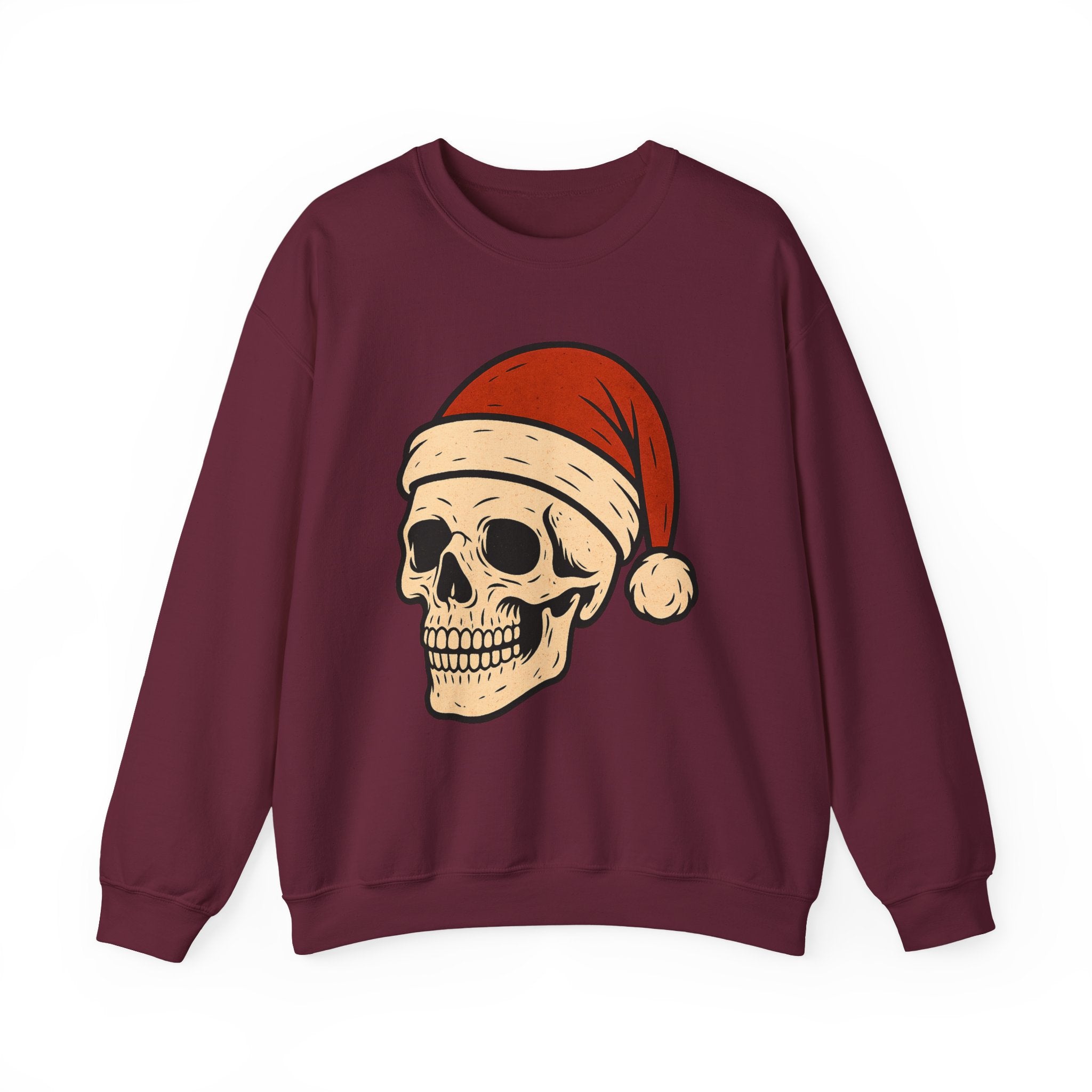 Skull with Santa Hat Sweatshirt