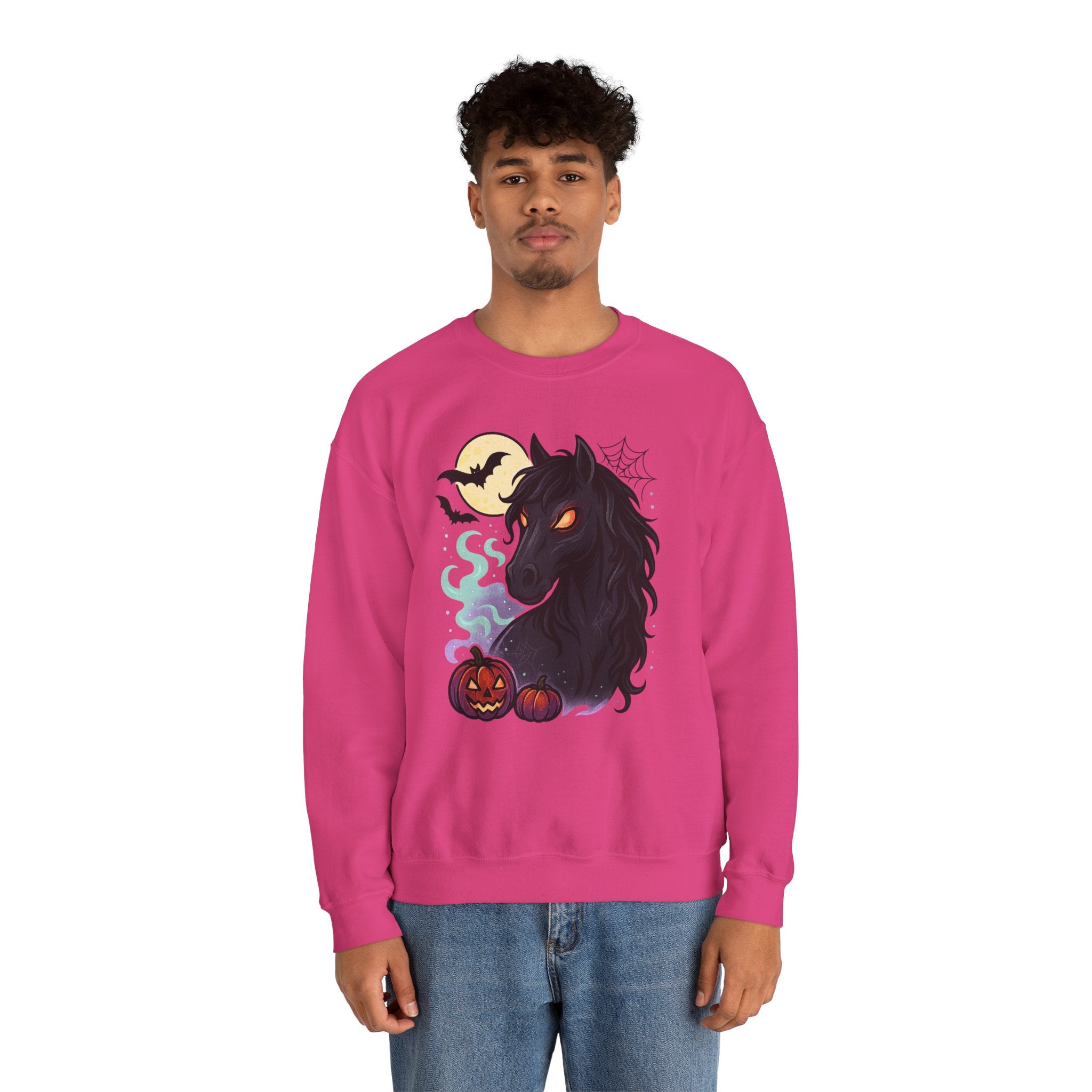 Gothic Horse Under Moonlight Spooky Sweatshirt