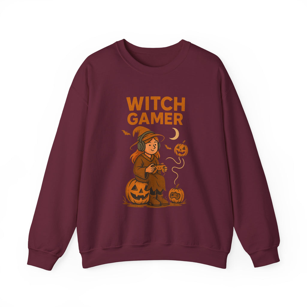 Witch Gamer Halloween Sweatshirt