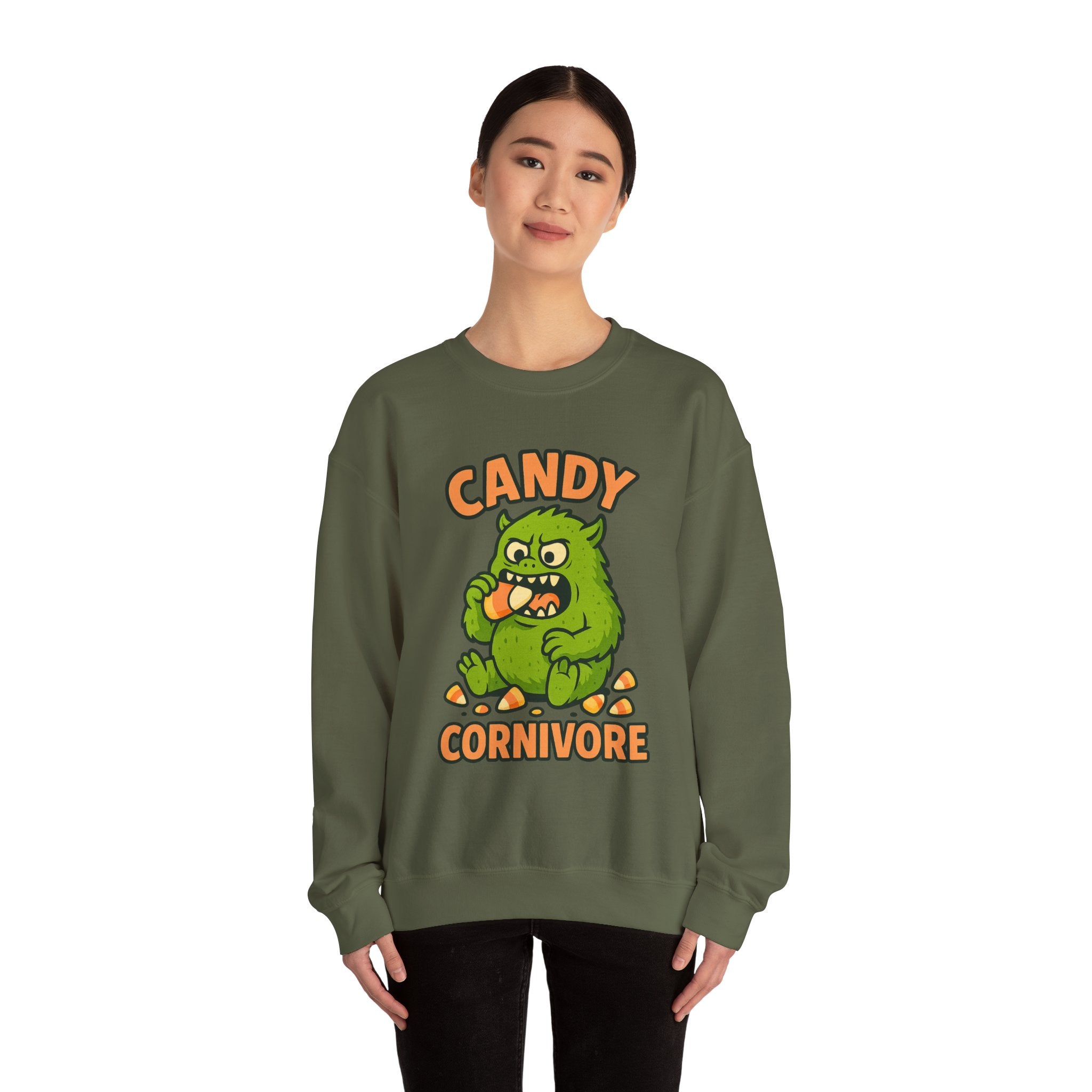 Candy Corn Monster Munching Delight Sweatshirt