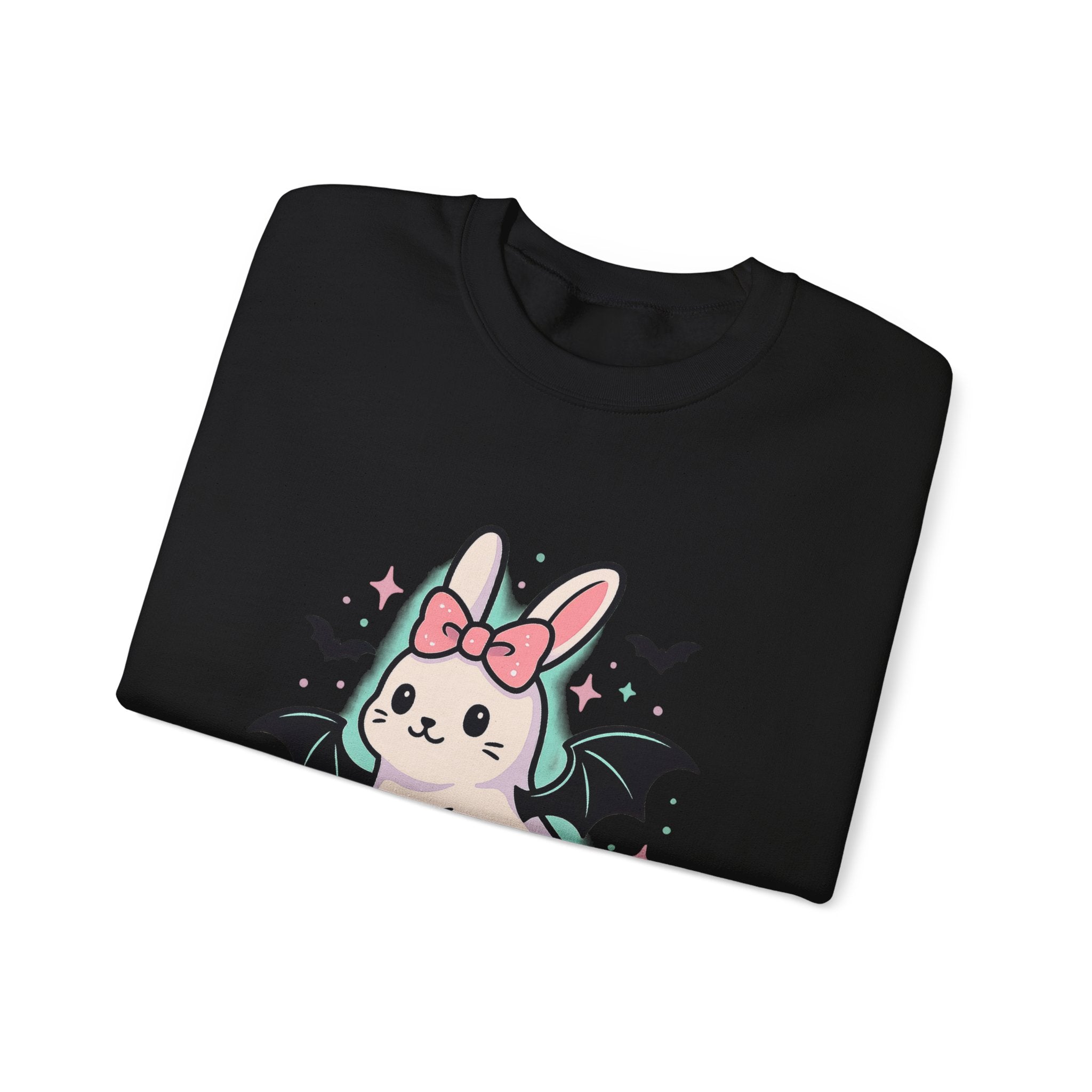 Cute Ghost Bunny with Bat Wings Sweatshirt
