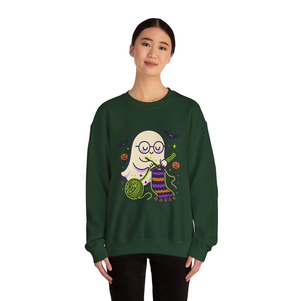 Crocheting Ghost with Halloween Charm Sweatshirt