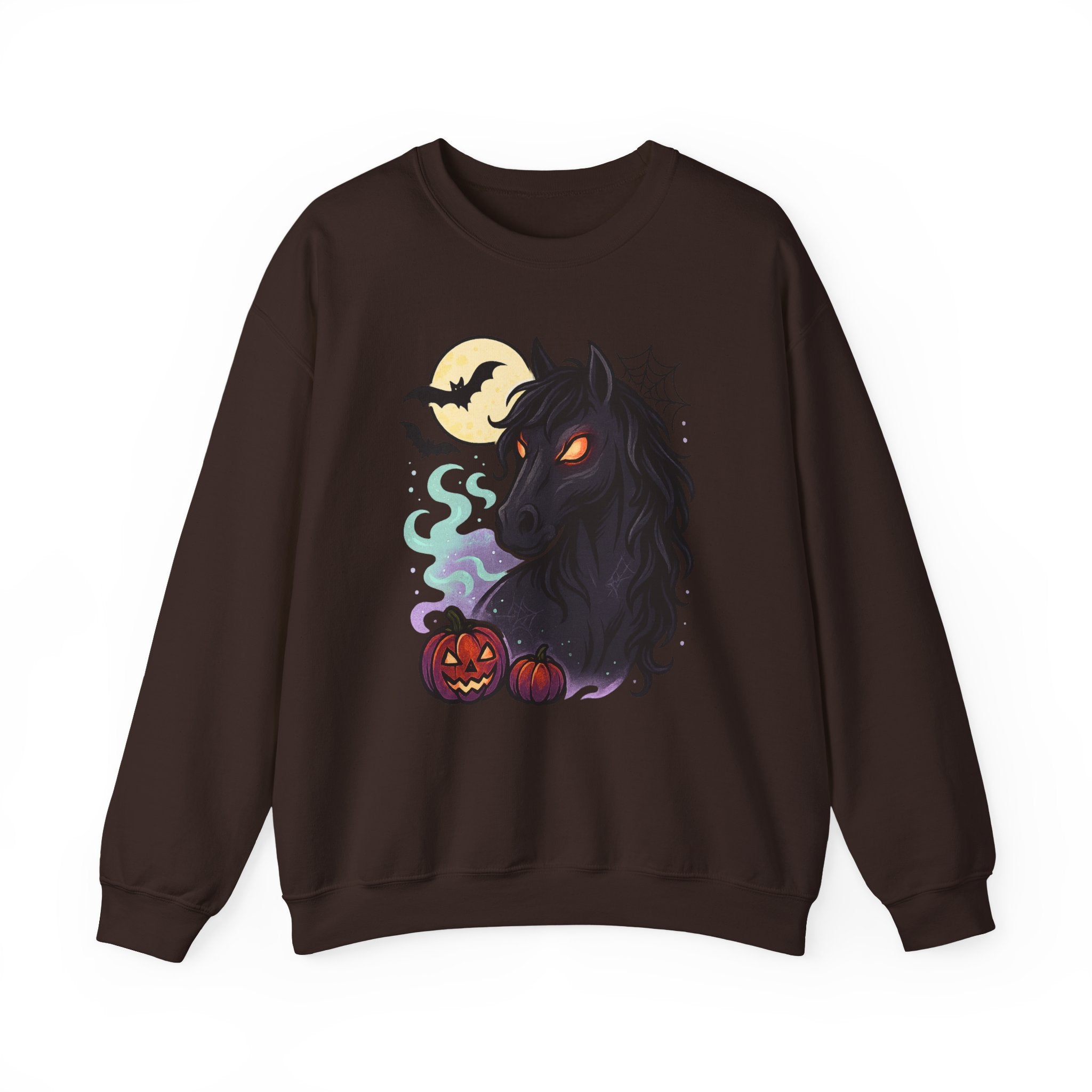 Gothic Horse Under Moonlight Spooky Sweatshirt