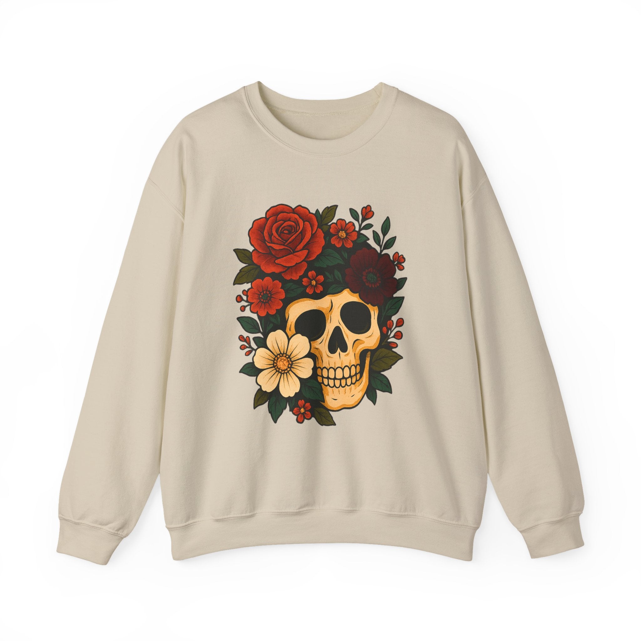 Floral Skull Halloween Sweatshirt