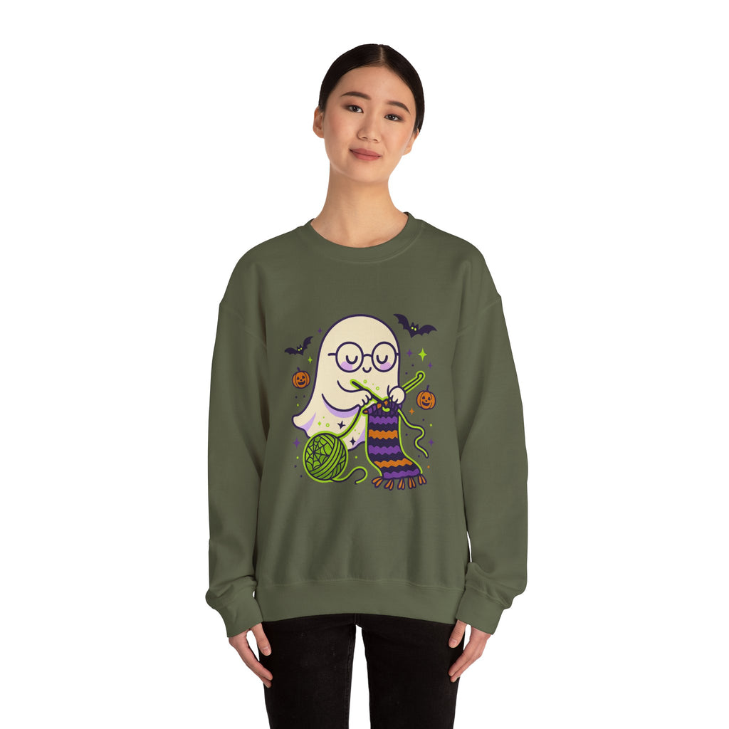 Crocheting Ghost with Halloween Charm Sweatshirt