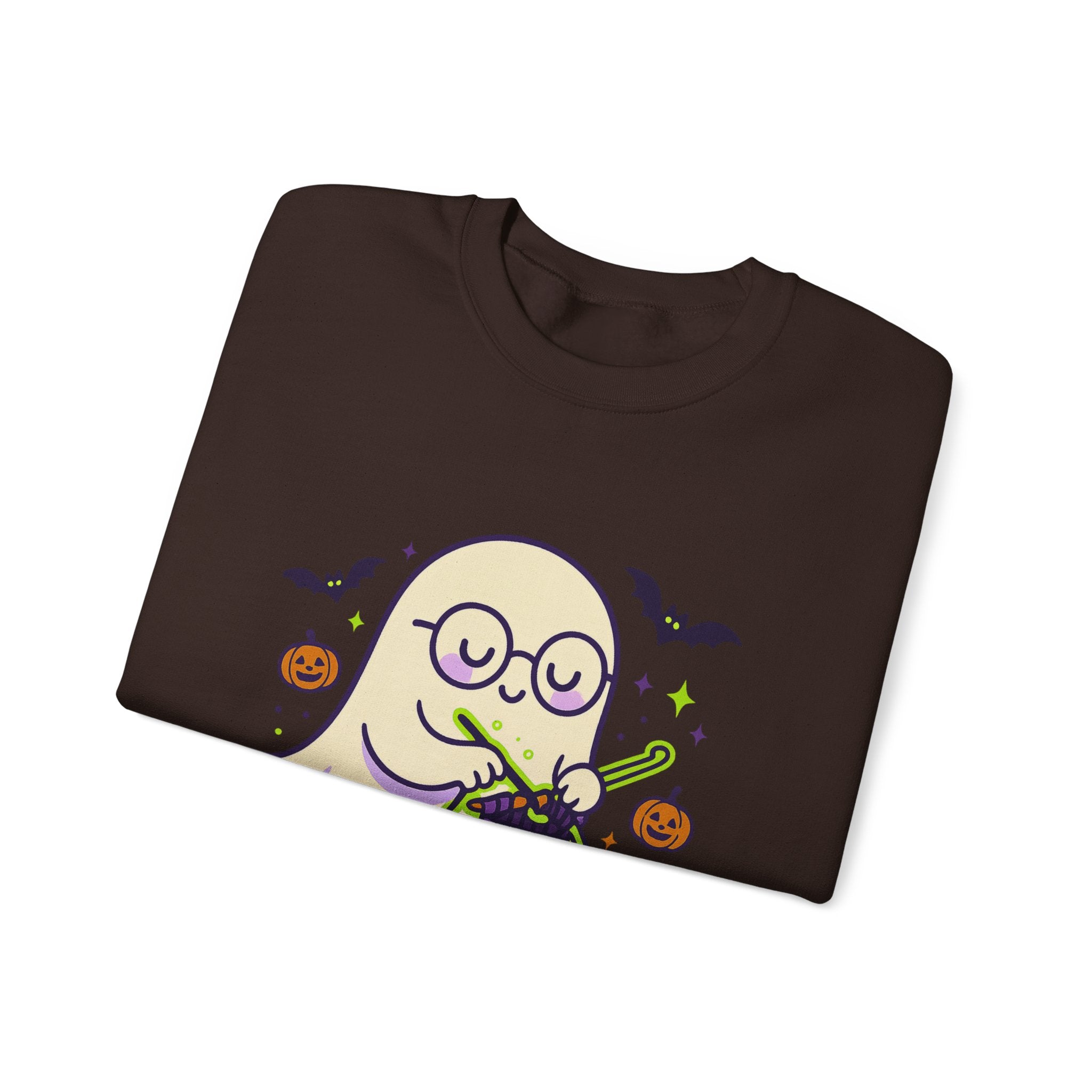 Crocheting Ghost with Halloween Charm Sweatshirt