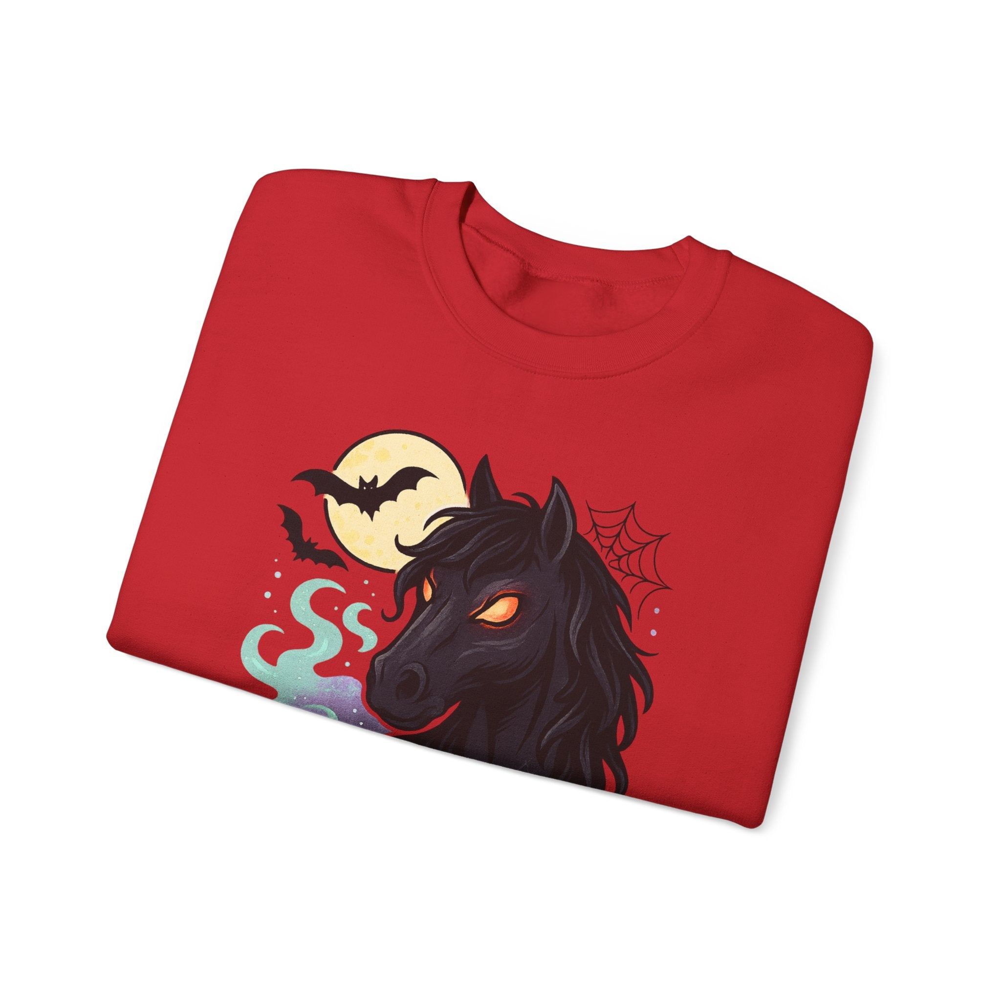 Gothic Horse Under Moonlight Spooky Sweatshirt
