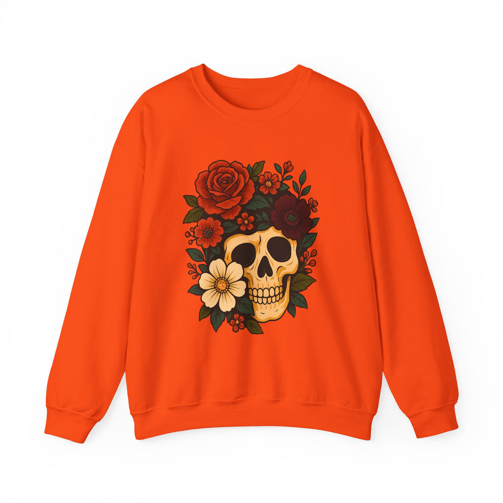 Floral Skull Halloween Sweatshirt