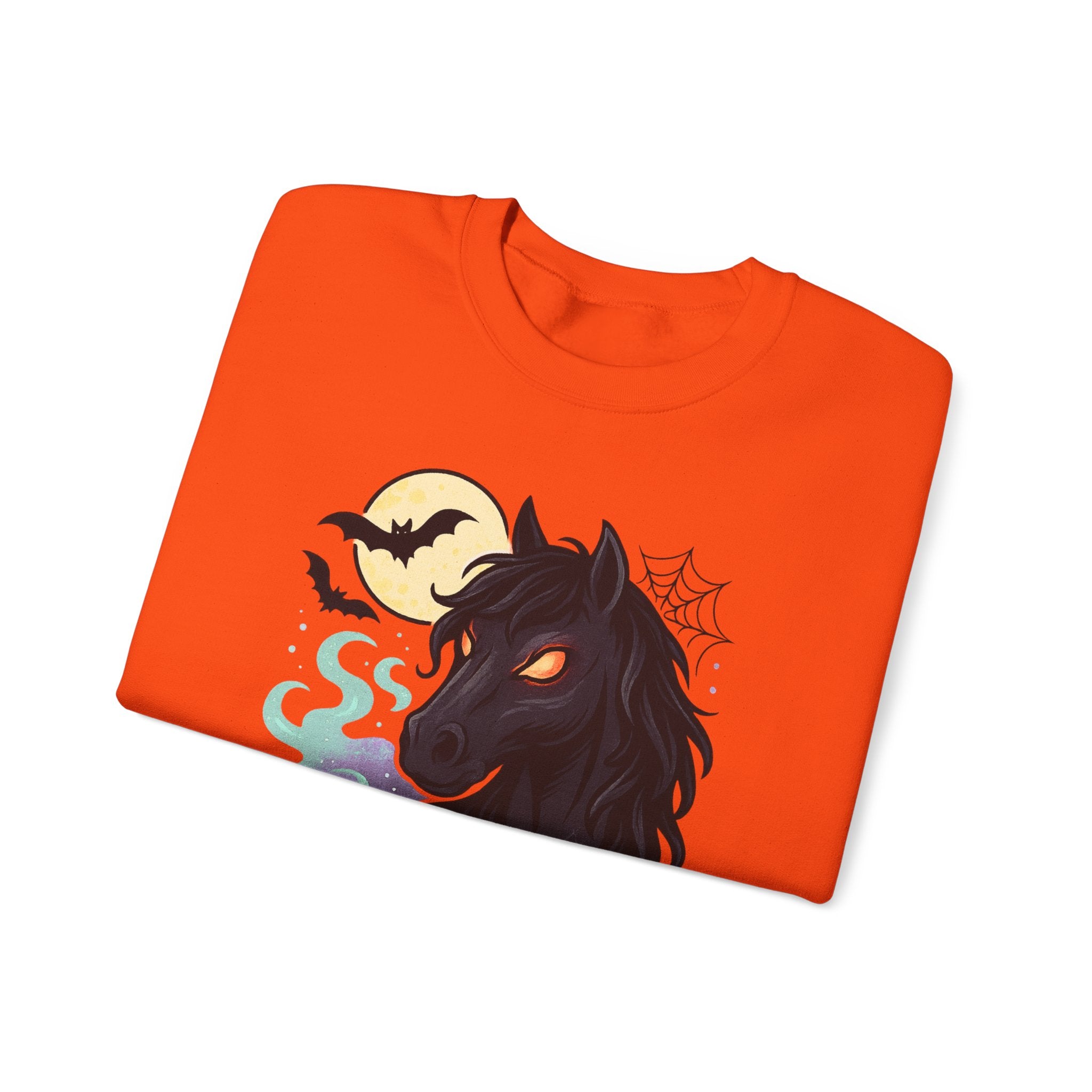 Gothic Horse Under Moonlight Spooky Sweatshirt
