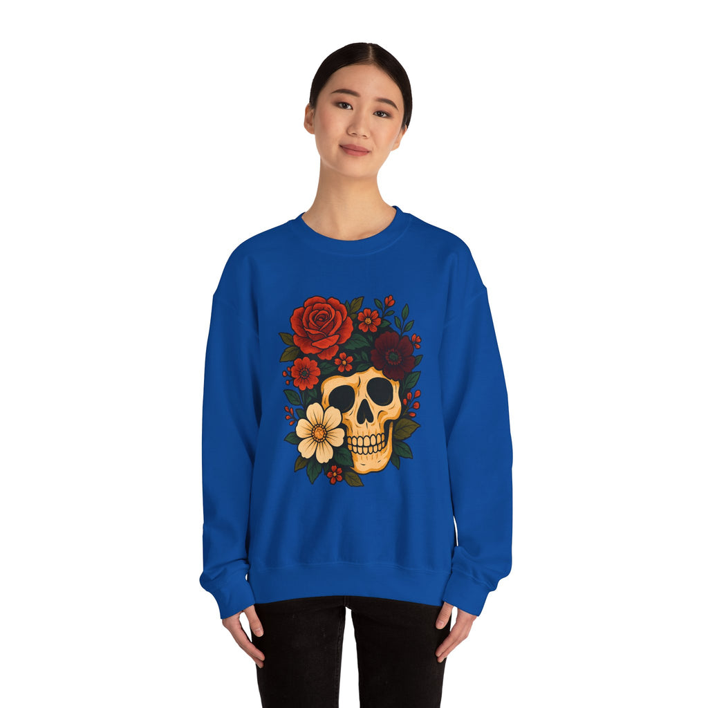 Floral Skull Halloween Sweatshirt