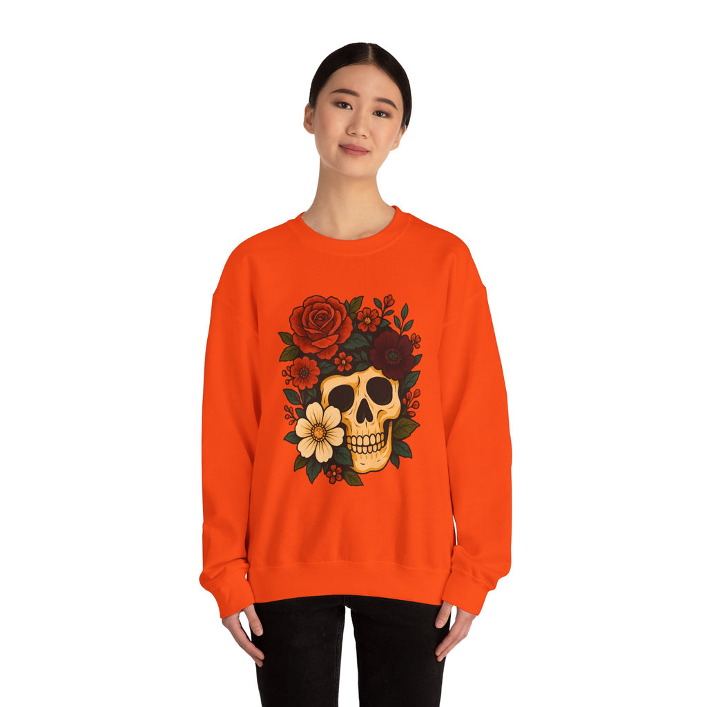 Floral Skull Halloween Sweatshirt