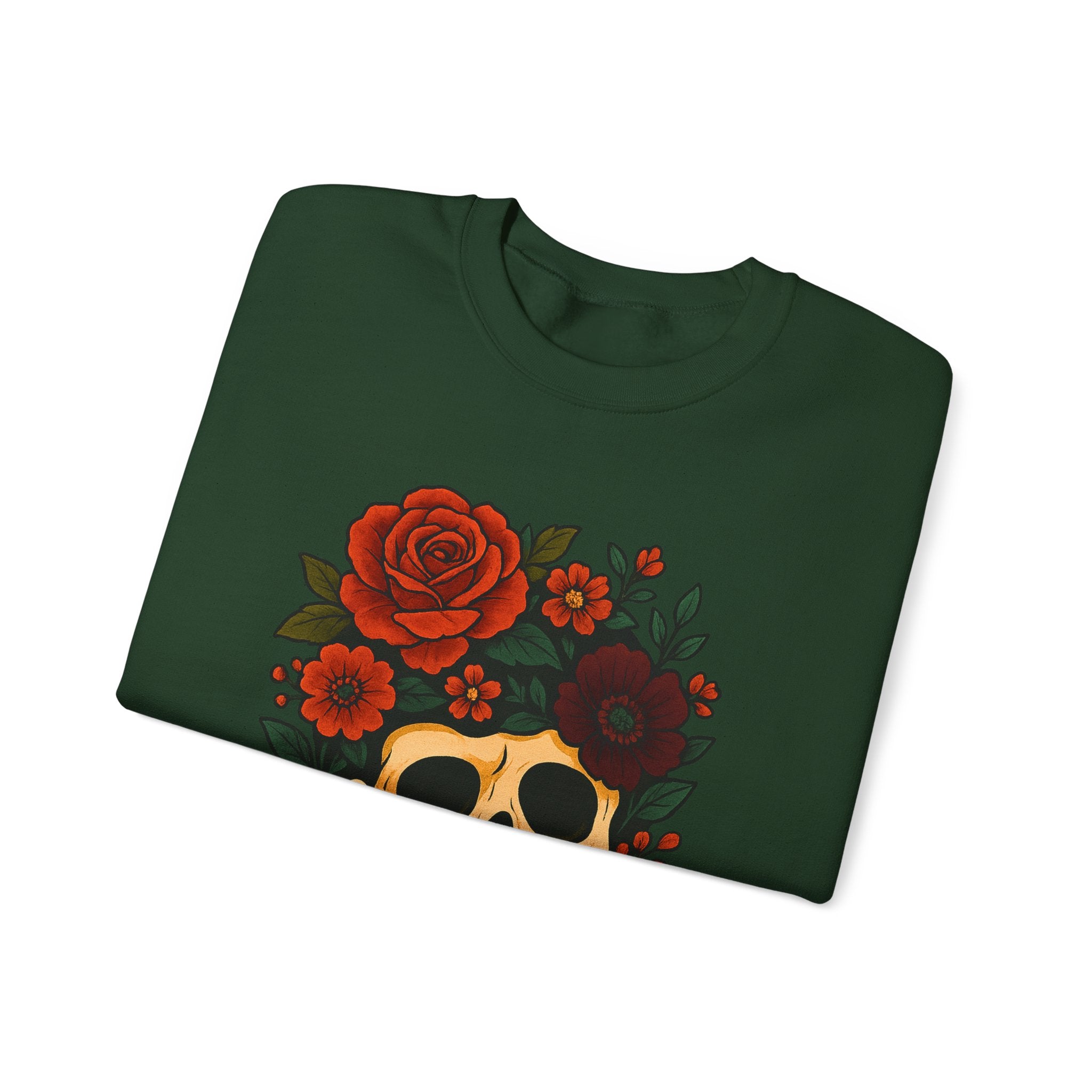 Floral Skull Halloween Sweatshirt