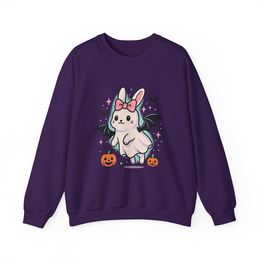 Cute Ghost Bunny with Bat Wings Sweatshirt