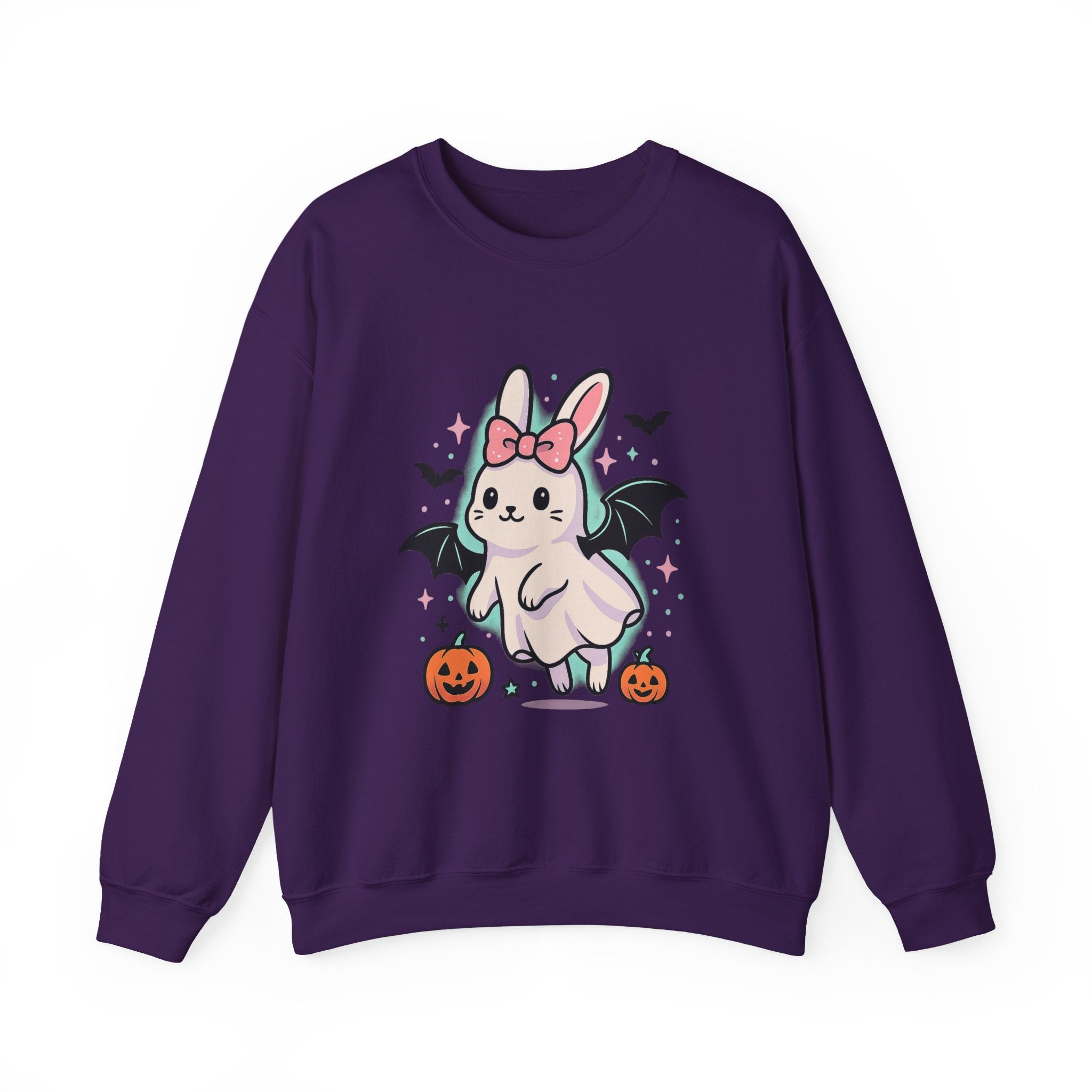 Cute Ghost Bunny with Bat Wings Sweatshirt
