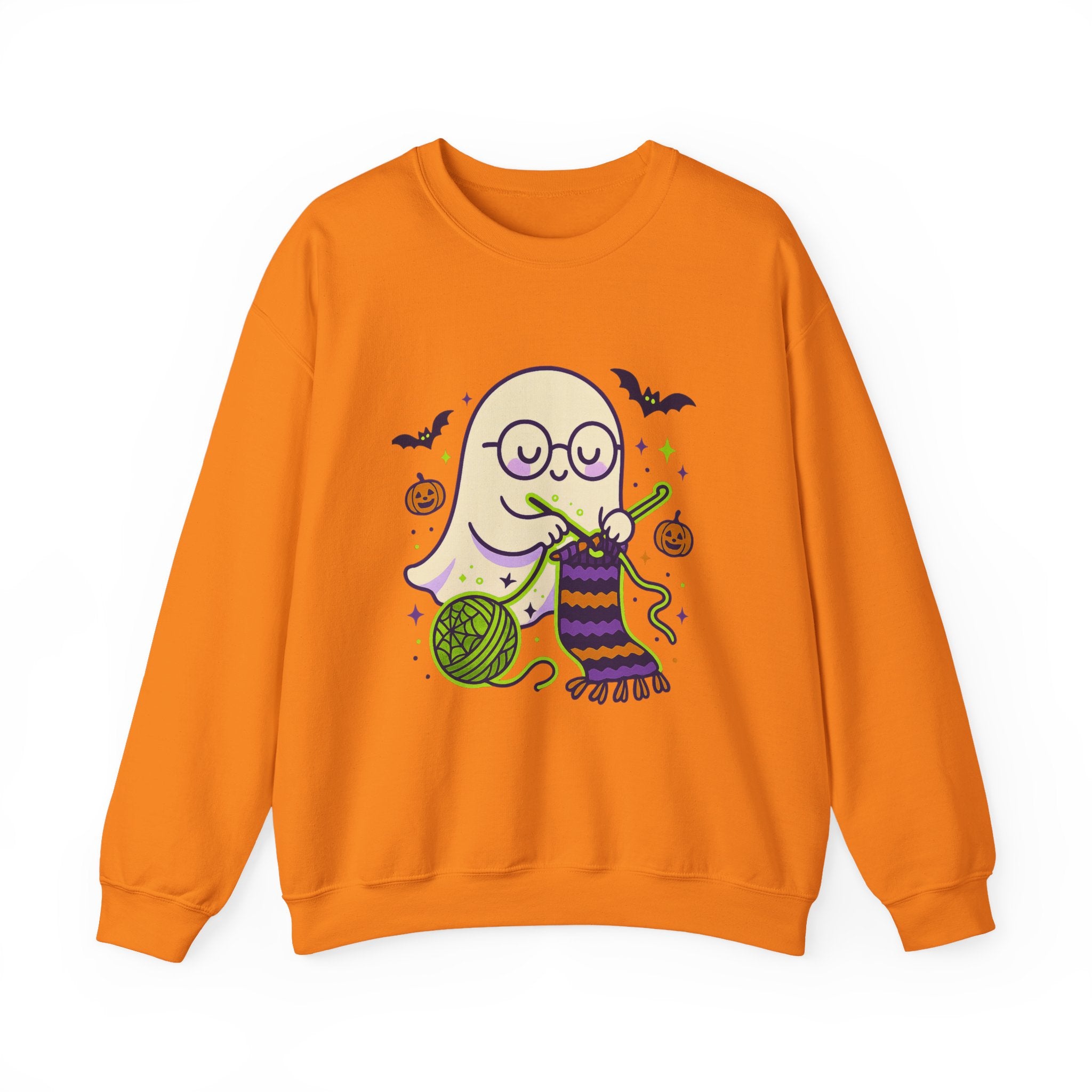 Crocheting Ghost with Halloween Charm Sweatshirt