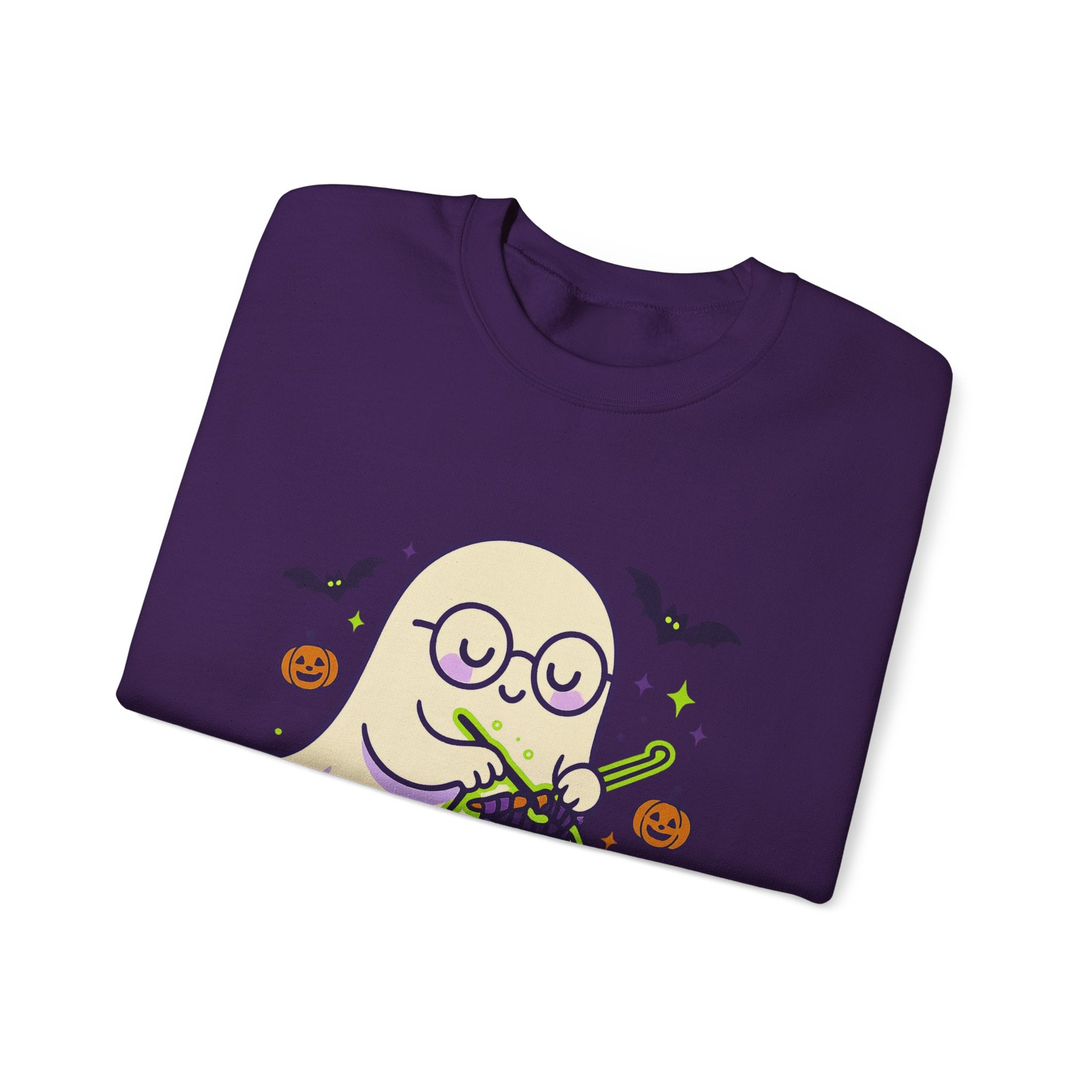 Crocheting Ghost with Halloween Charm Sweatshirt