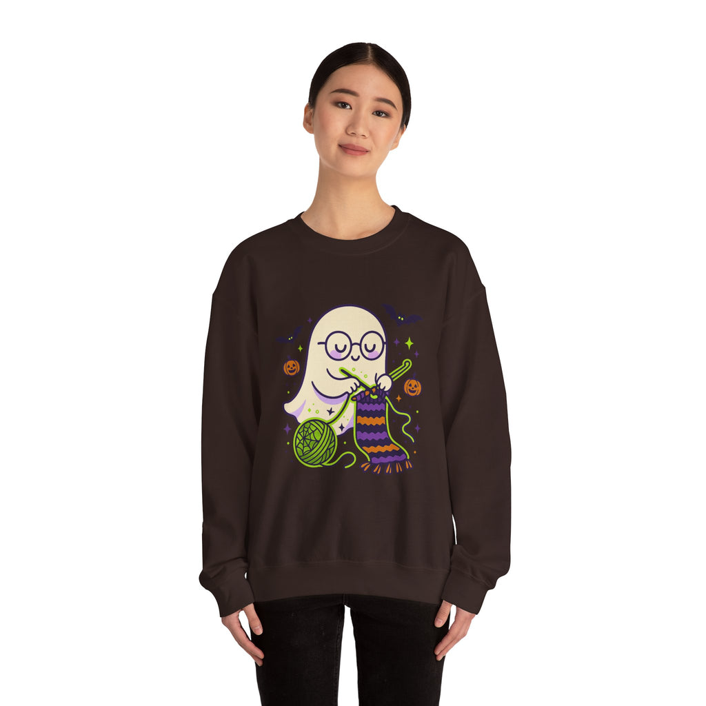 Crocheting Ghost with Halloween Charm Sweatshirt