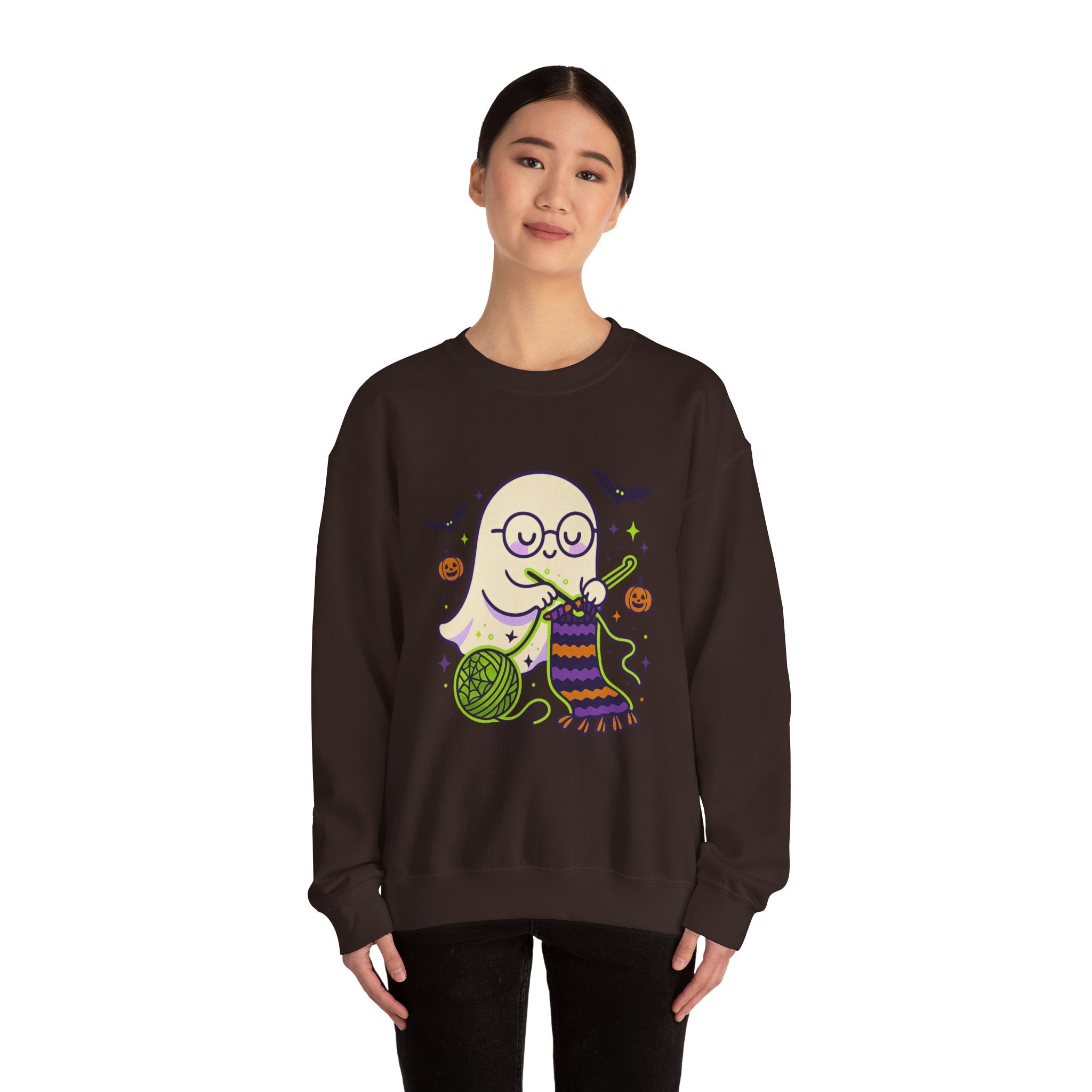 Crocheting Ghost with Halloween Charm Sweatshirt