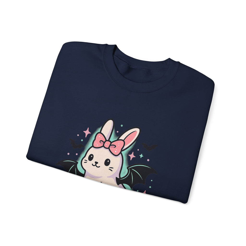 Cute Ghost Bunny with Bat Wings Sweatshirt