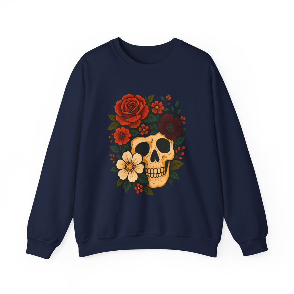Floral Skull Halloween Sweatshirt