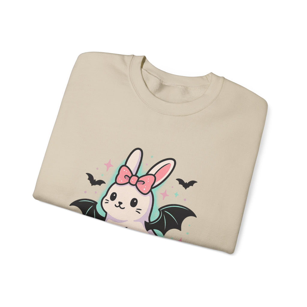 Cute Ghost Bunny with Bat Wings Sweatshirt
