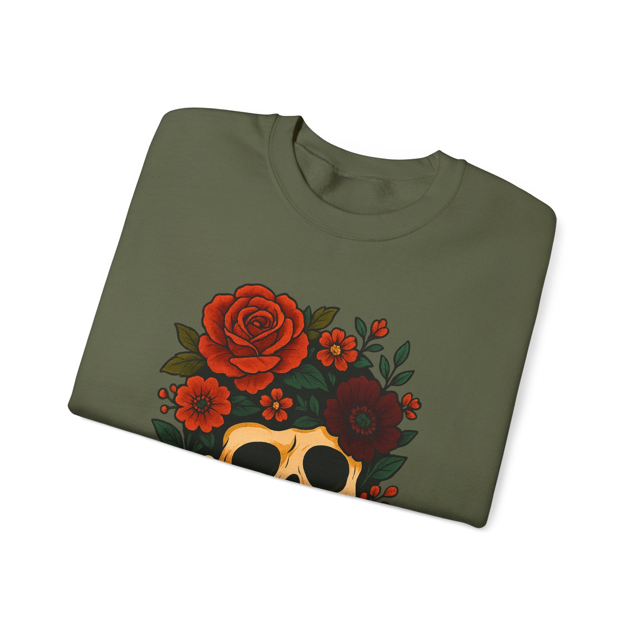 Floral Skull Halloween Sweatshirt