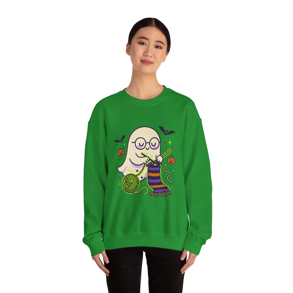 Crocheting Ghost with Halloween Charm Sweatshirt