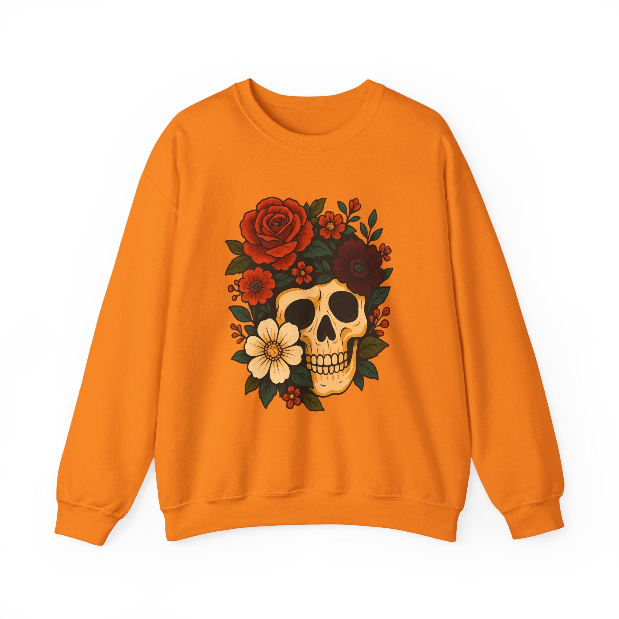 Floral Skull Halloween Sweatshirt