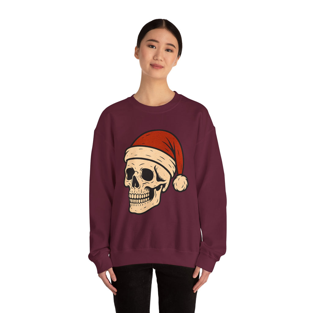 Skull with Santa Hat Sweatshirt