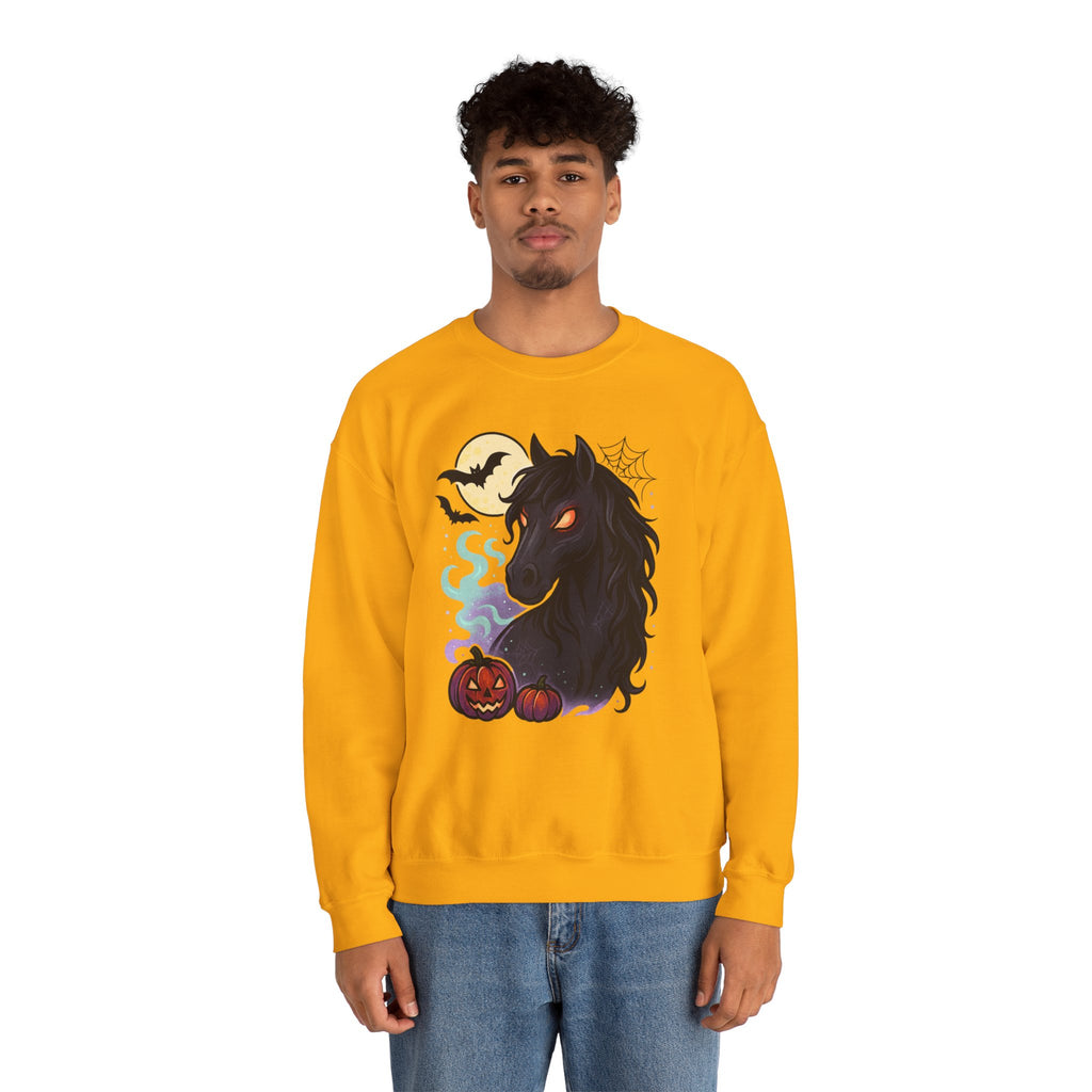 Gothic Horse Under Moonlight Spooky Sweatshirt