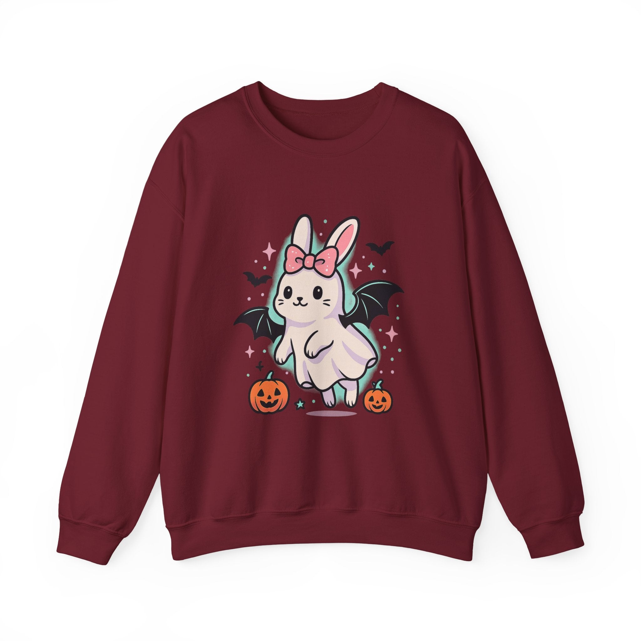 Cute Ghost Bunny with Bat Wings Sweatshirt