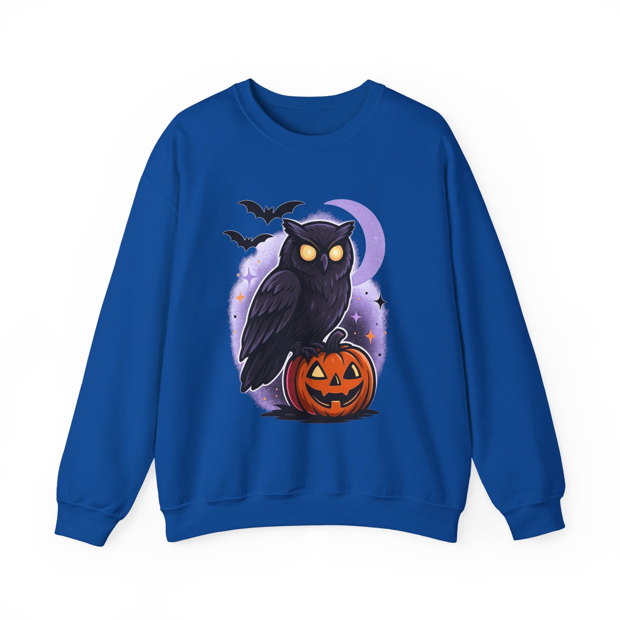 Spooky Owl and Pumpkin Night Sweatshirt