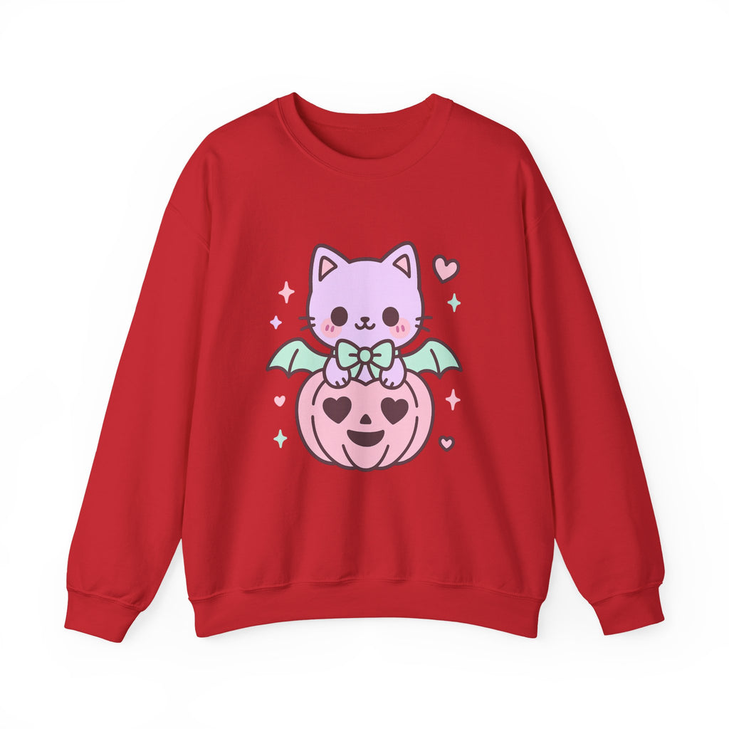 Kawaii Skull Sweatshirt – Pastel Bows & Hearts