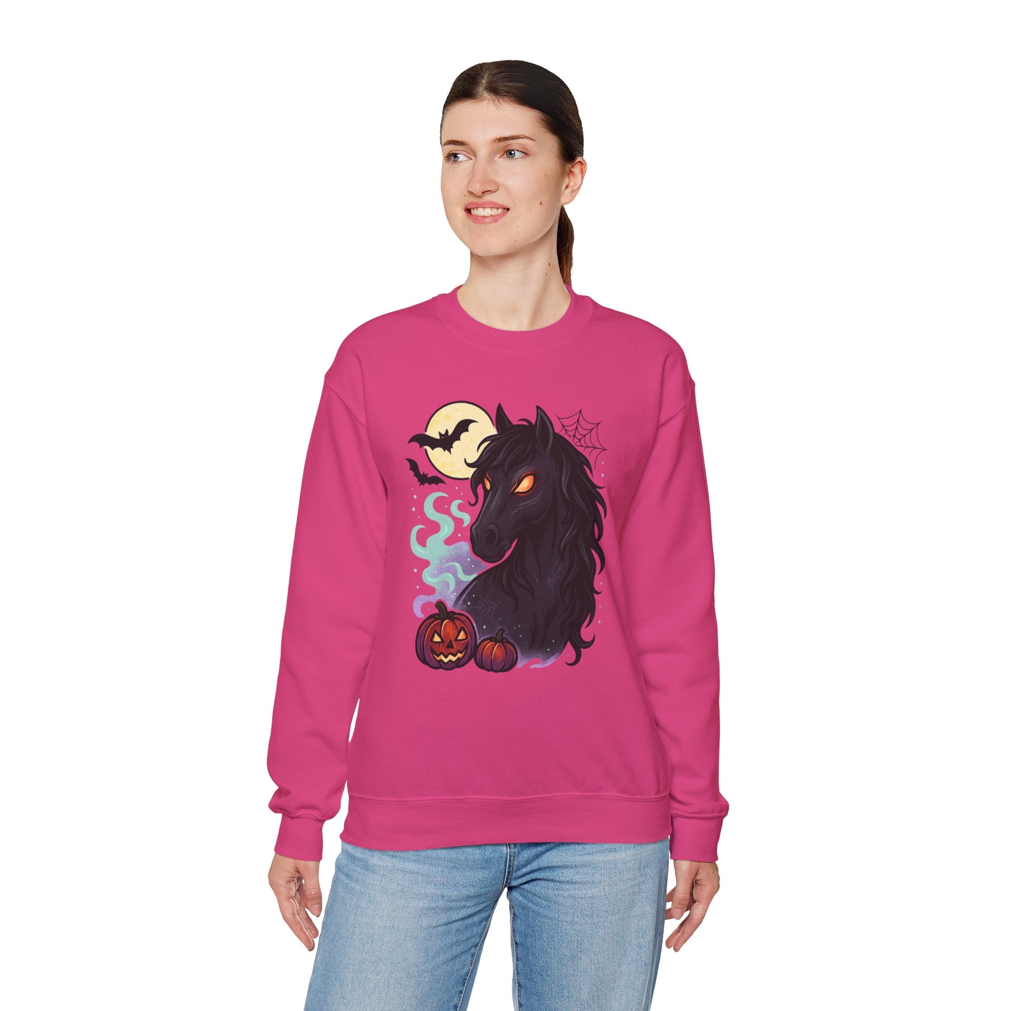 Gothic Horse Under Moonlight Spooky Sweatshirt