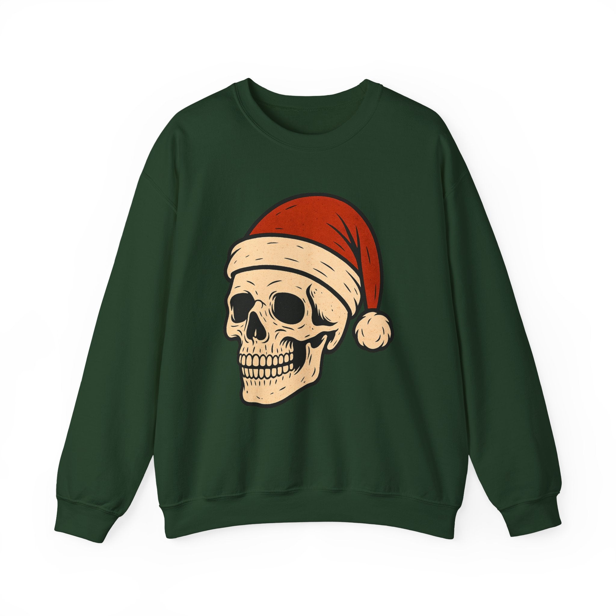 Skull with Santa Hat Sweatshirt