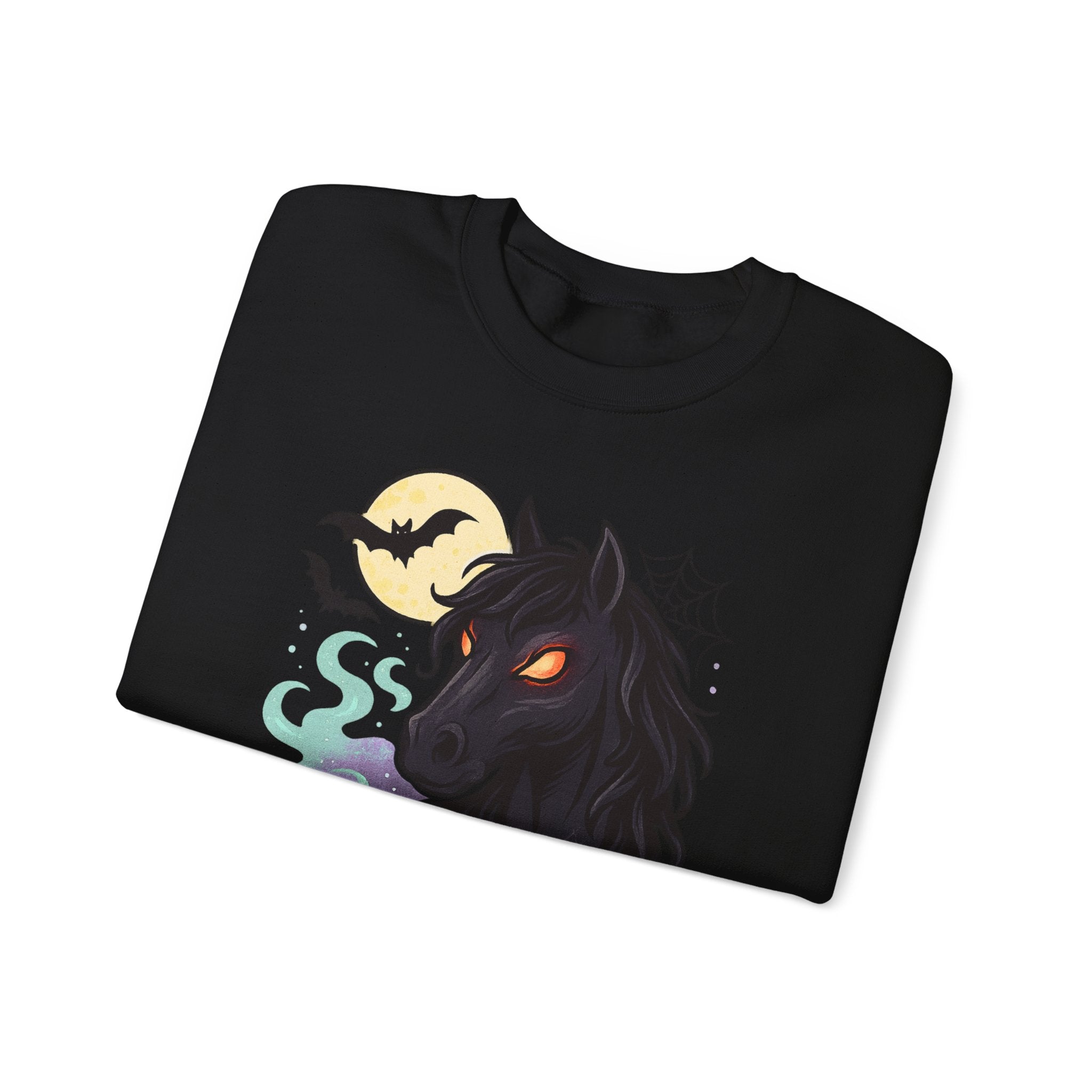 Gothic Horse Under Moonlight Spooky Sweatshirt