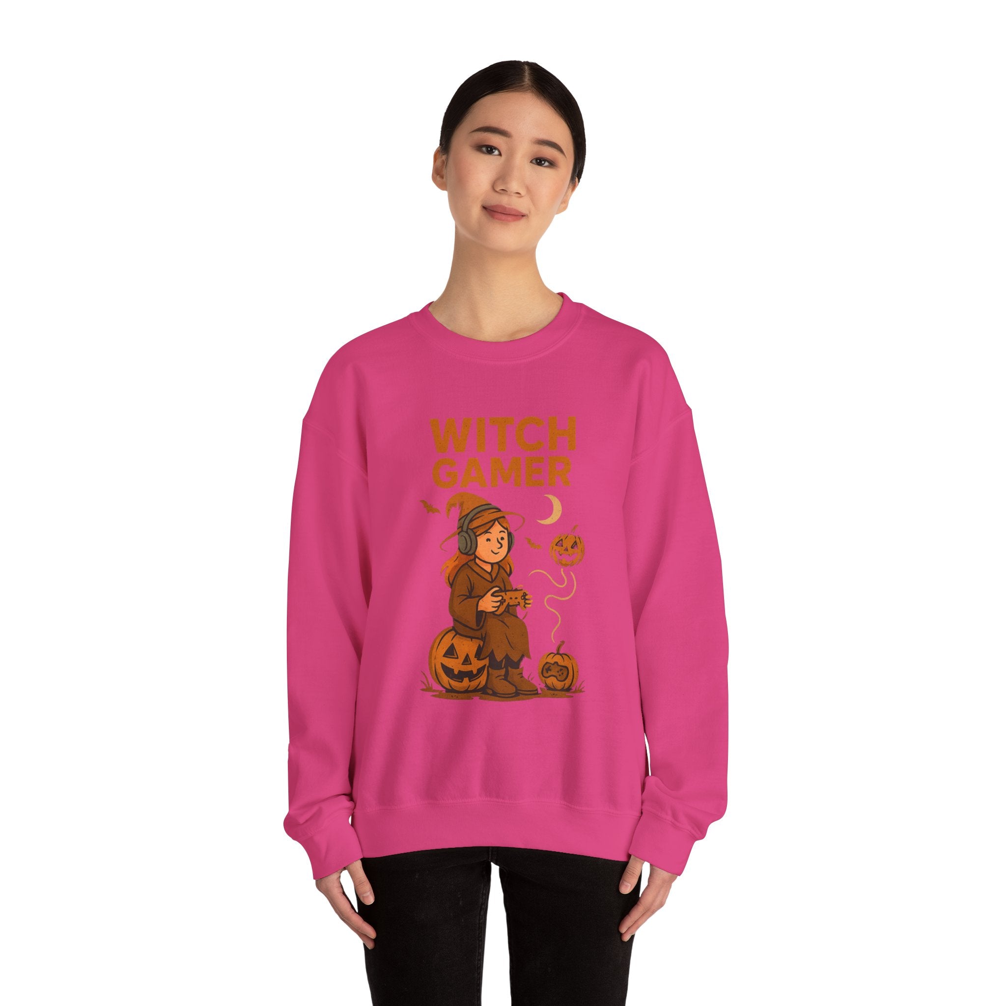 Witch Gamer Halloween Sweatshirt