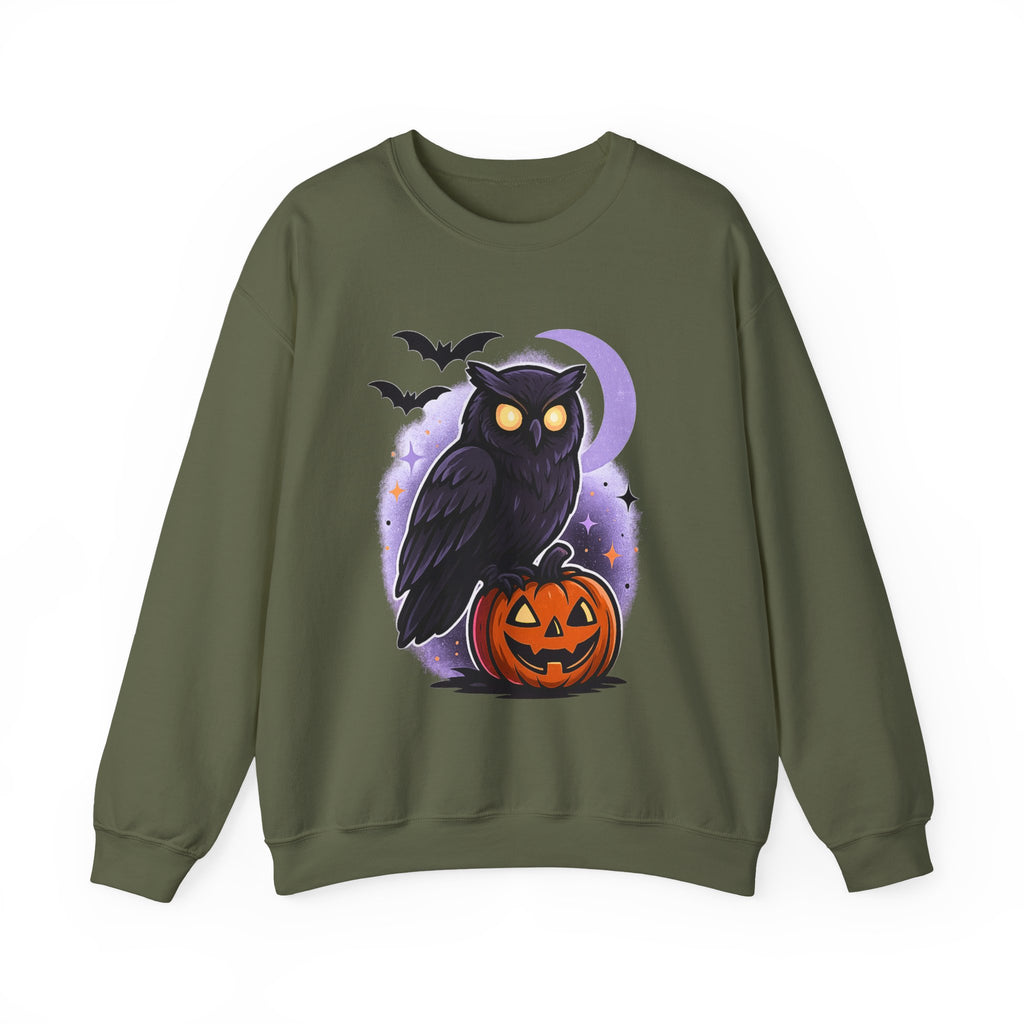Spooky Owl and Pumpkin Night Sweatshirt