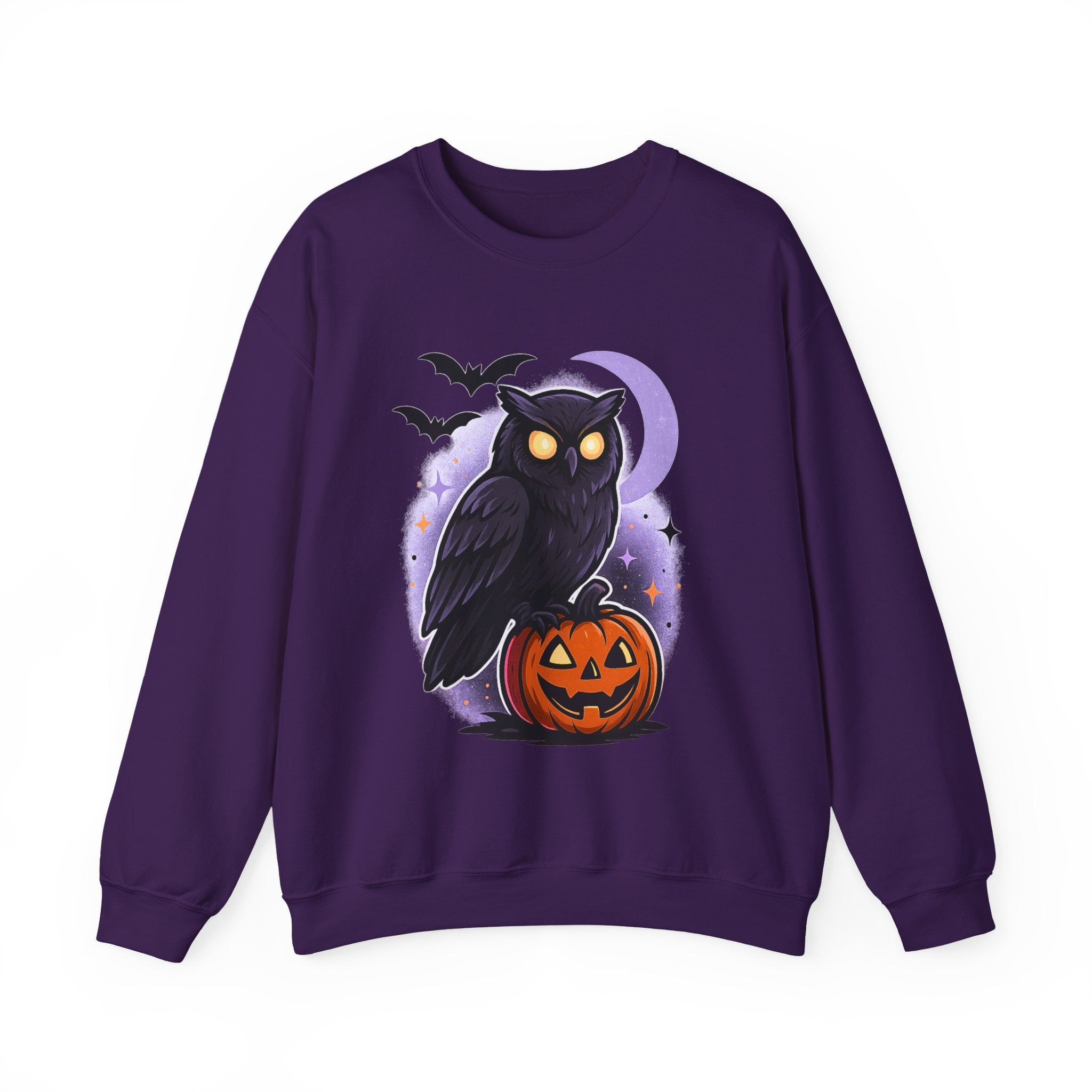 Spooky Owl and Pumpkin Night Sweatshirt